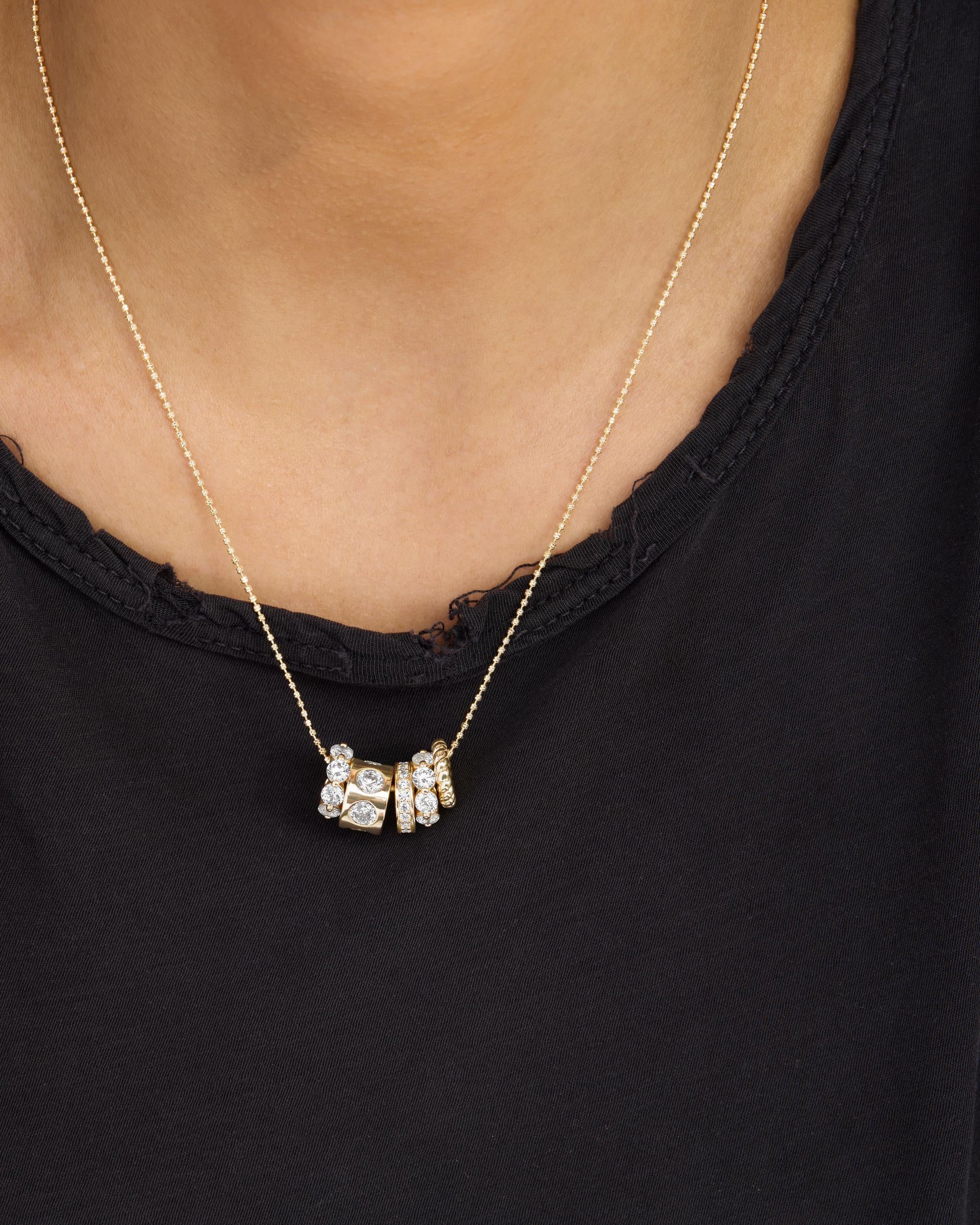 Ashley Venice Necklace - Gold|White Diamondettes - Image 5