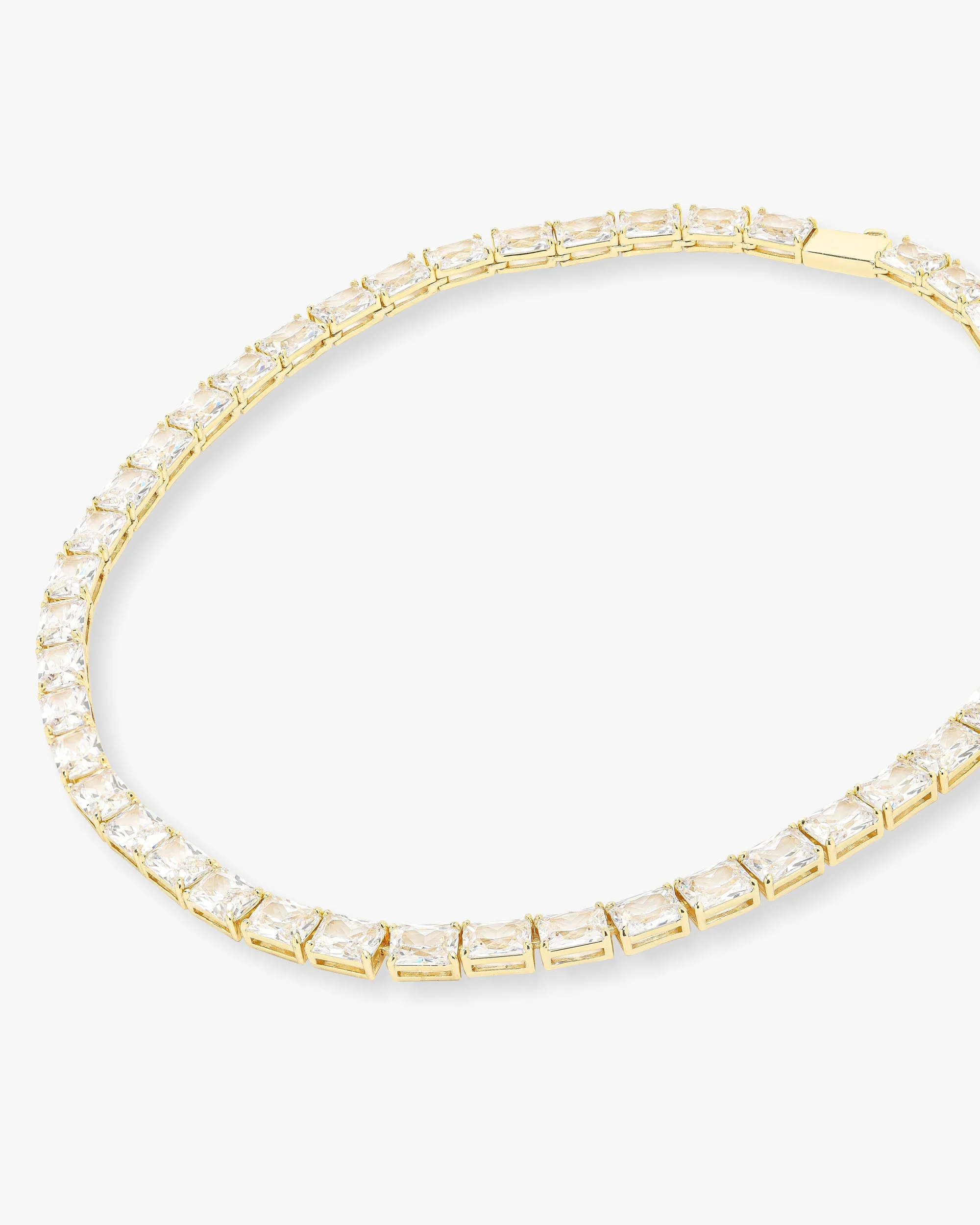 Grand Slam Tennis Necklace - Gold|White Diamondettes - Image 4