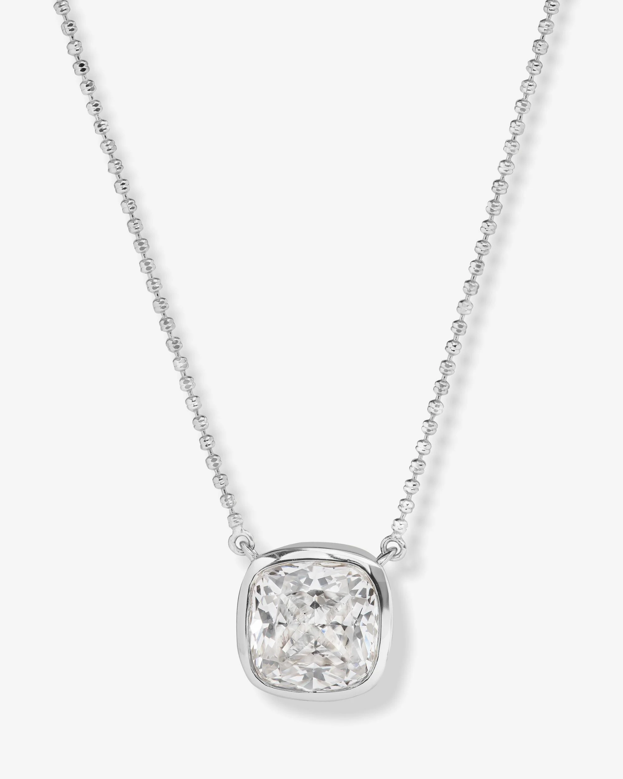 Hello Flawless Necklace - Silver|White Diamondettes