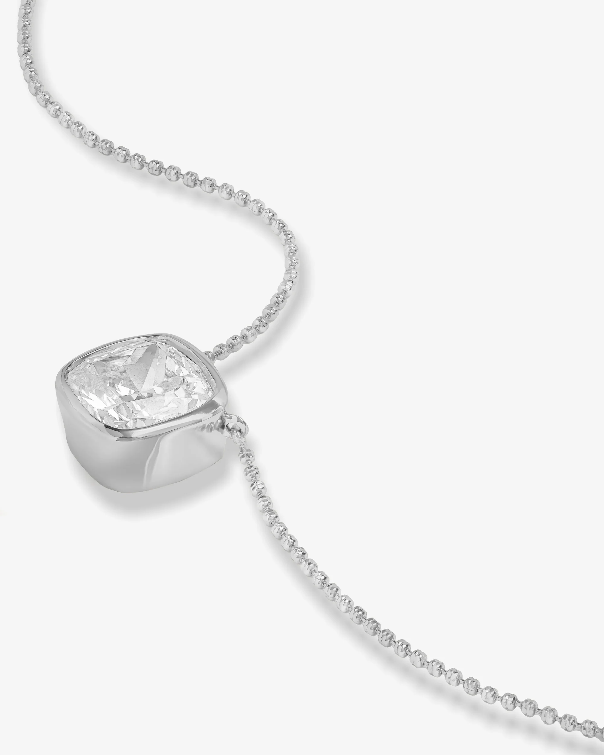 Hello Flawless Necklace - Silver|White Diamondettes - Image 3