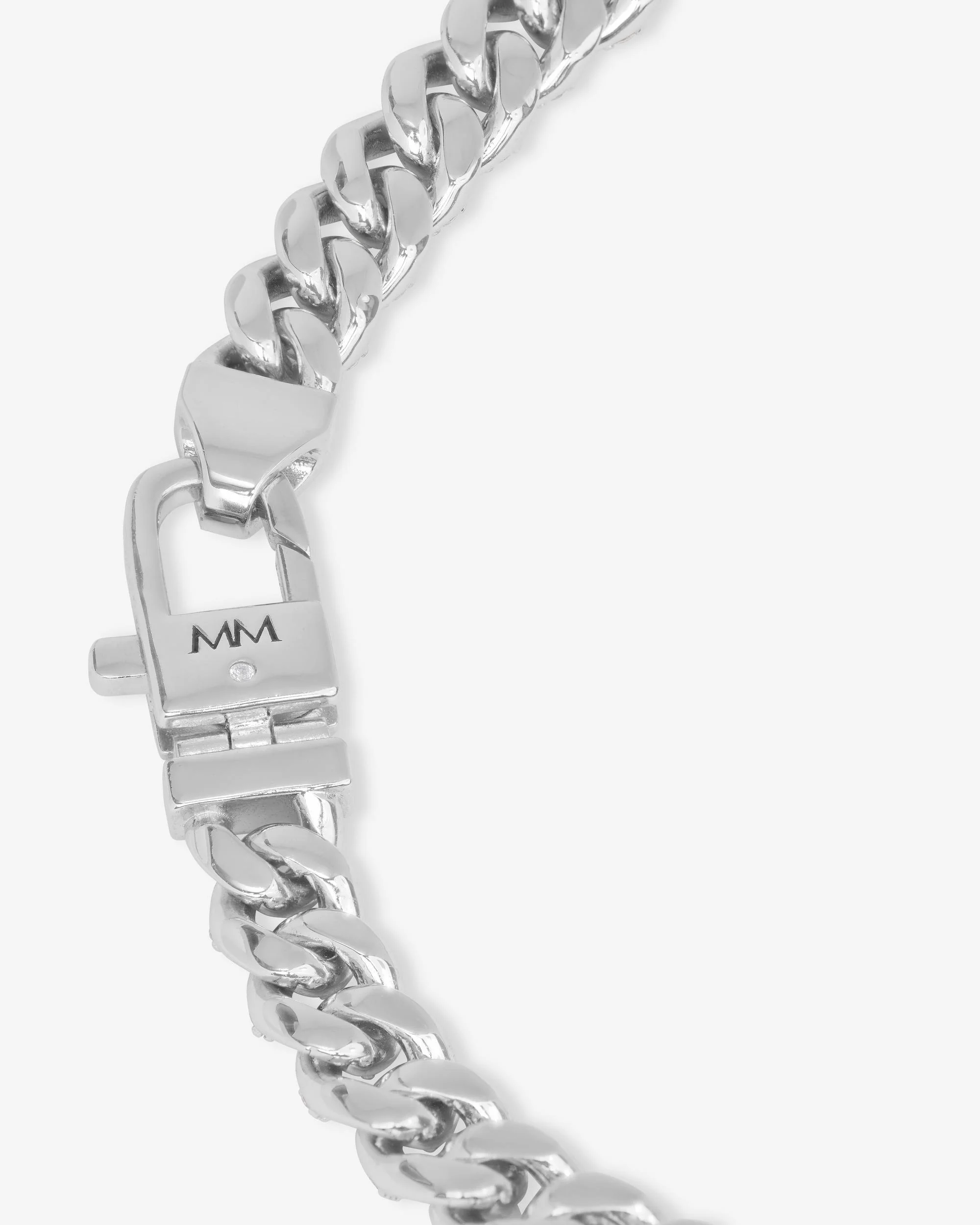 Julian Cuban Chain Necklace 6.8mm - Silver - Image 6