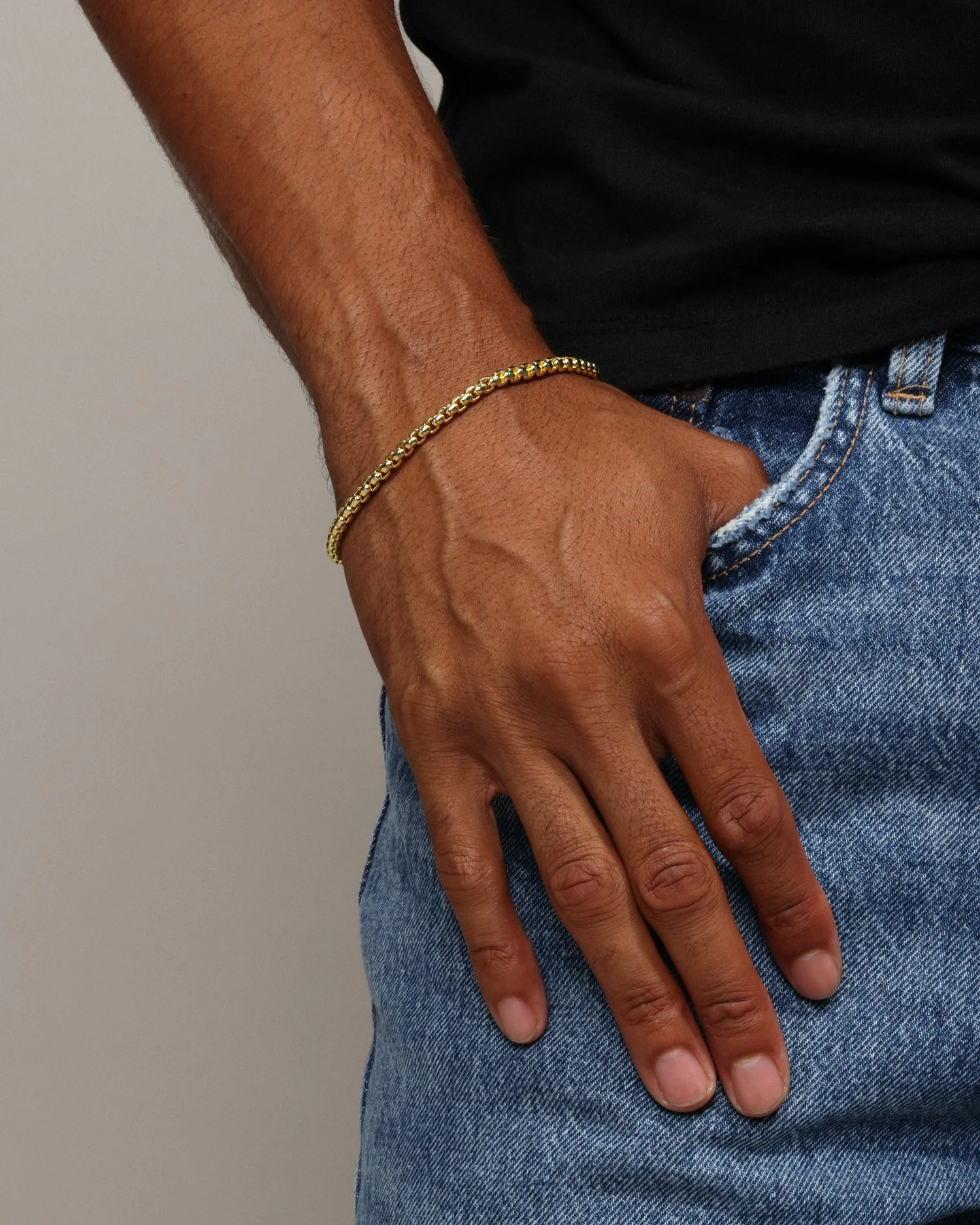Logan Rolo Chain Bracelet - Gold - Image 2