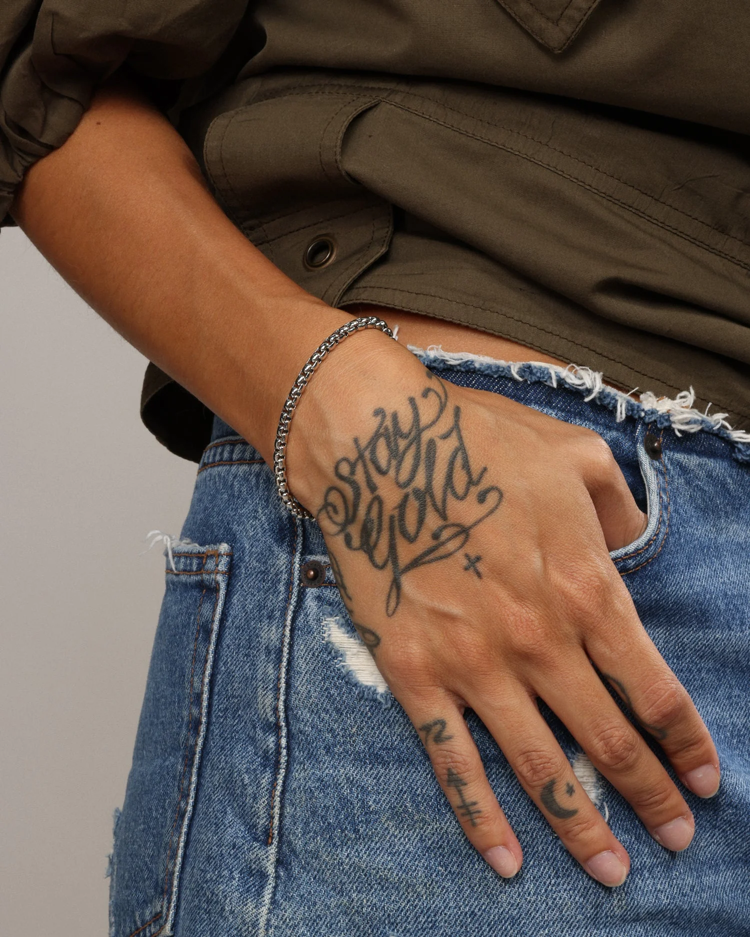 Logan Rolo Chain Bracelet - Silver - Image 2