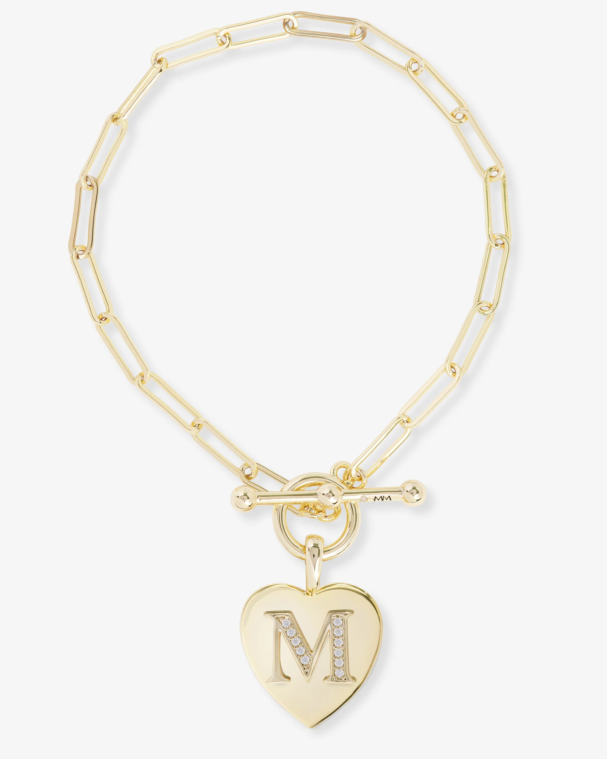 Love Letters Charm Bracelet - Gold|White Diamondettes - Image 13