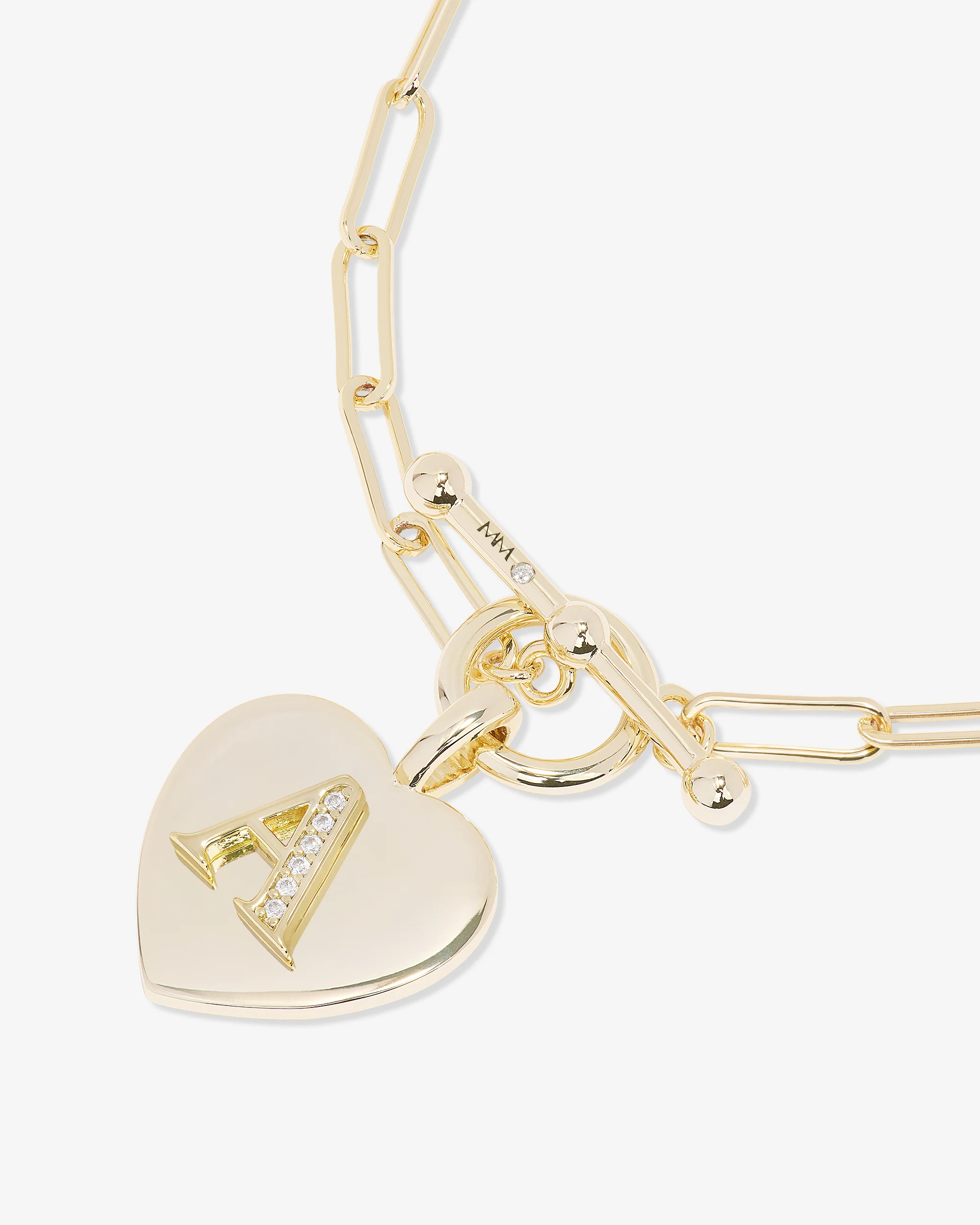 Love Letters Charm Bracelet - Gold|White Diamondettes - Image 28
