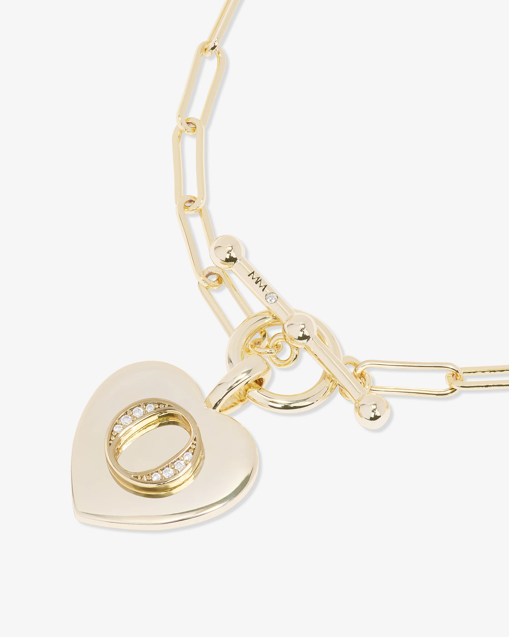 Love Letters Charm Bracelet - Gold|White Diamondettes - Image 42