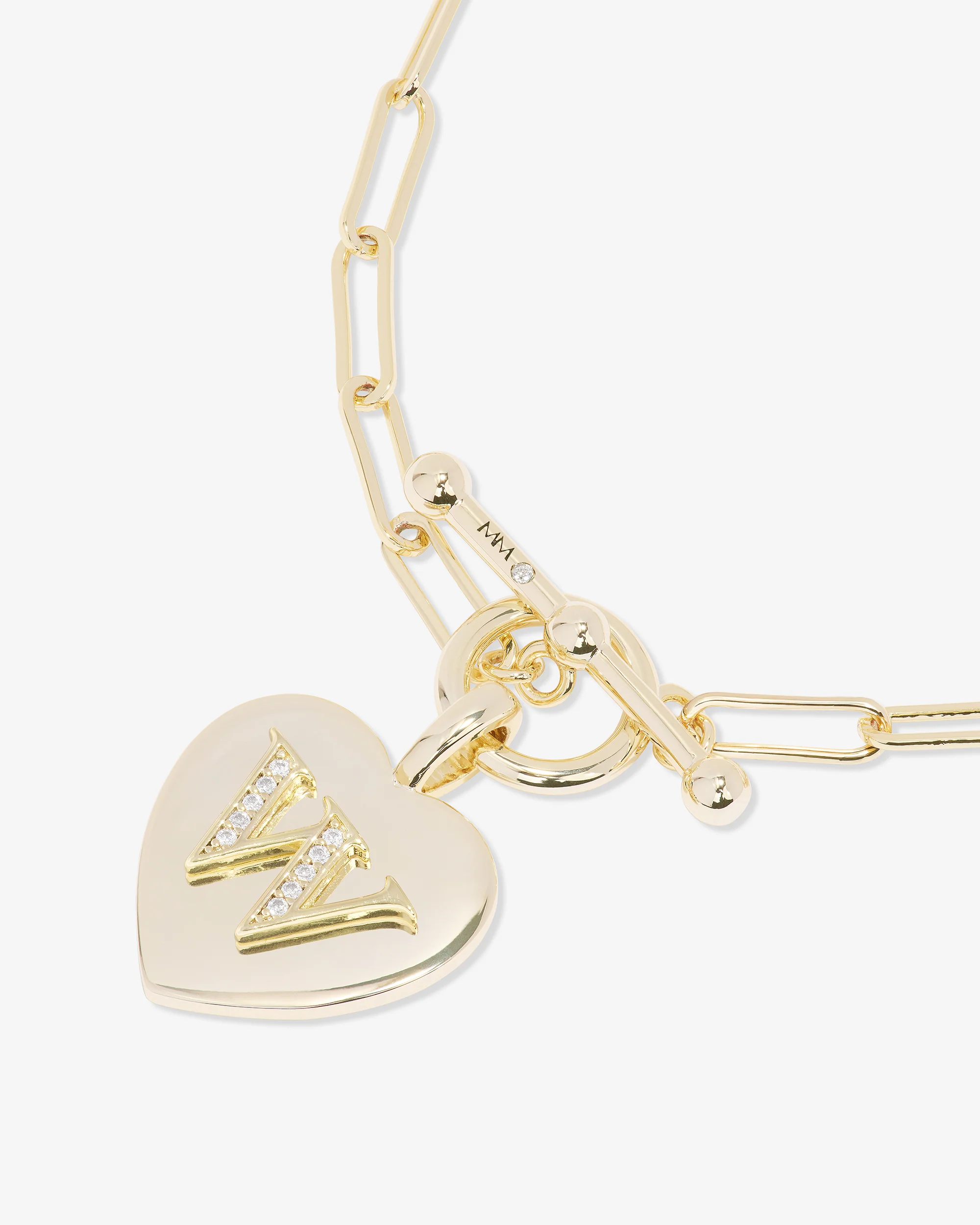 Love Letters Charm Bracelet - Gold|White Diamondettes - Image 50