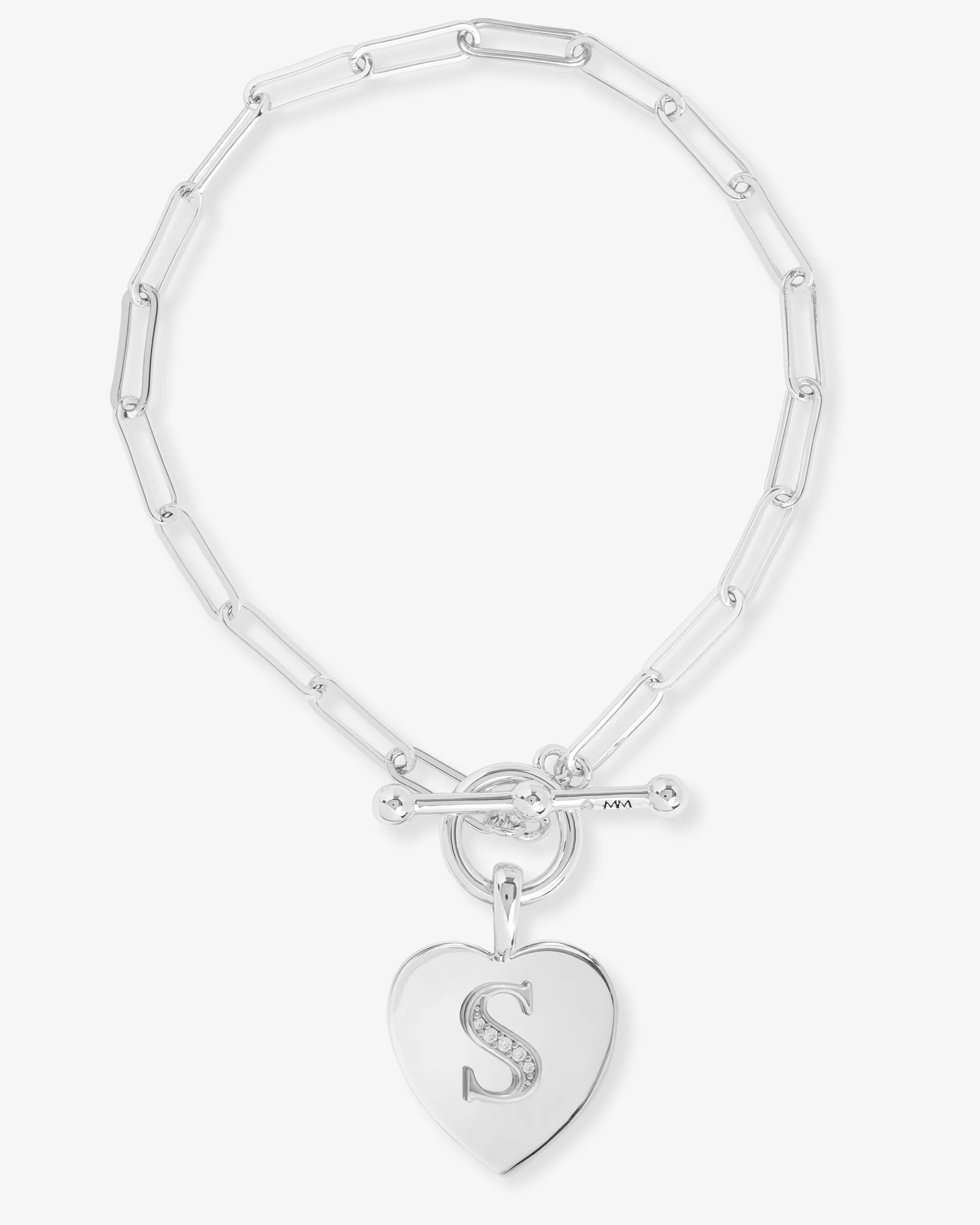 Love Letters Charm Bracelet - Silver|White Diamondettes - Image 19