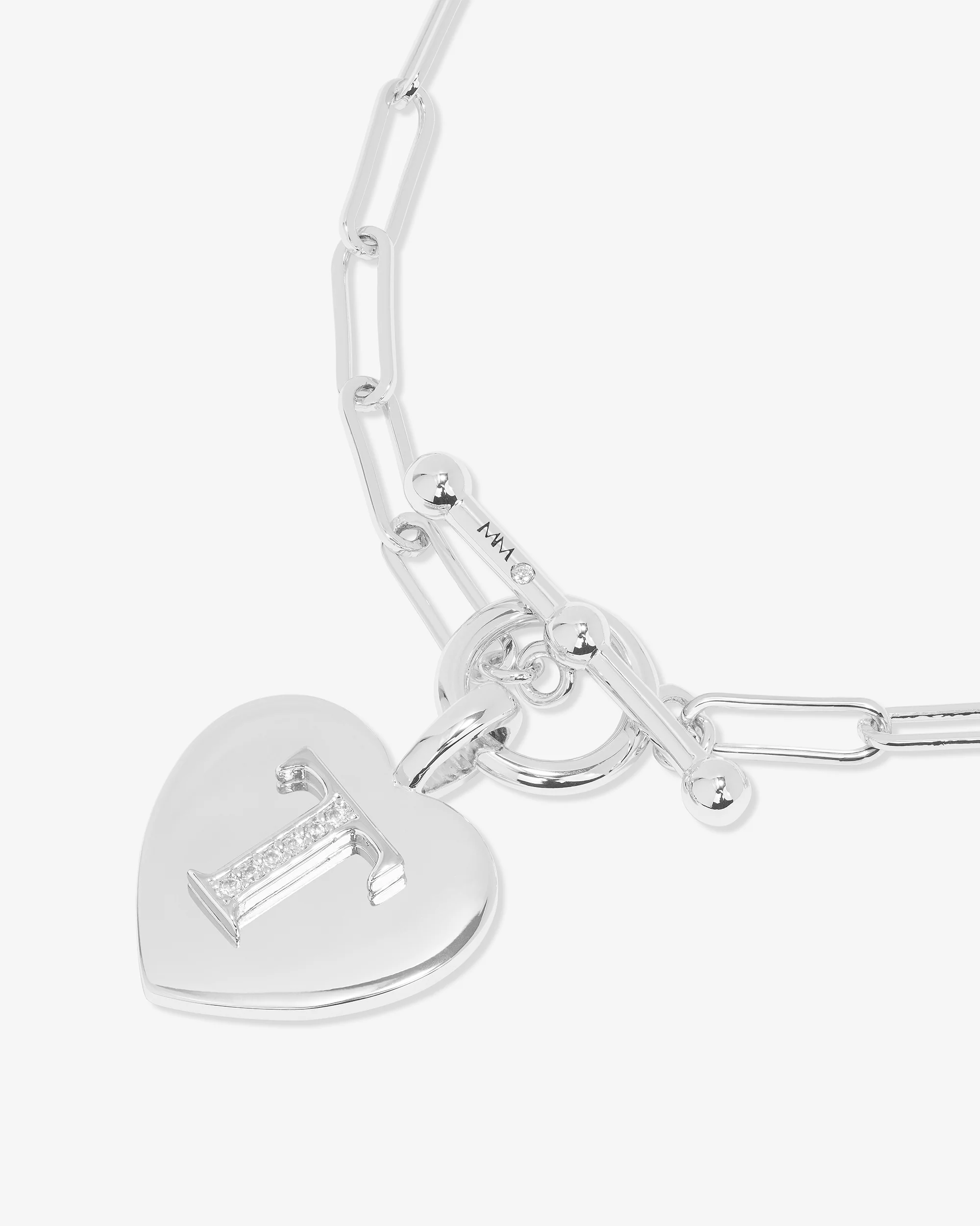 Love Letters Charm Bracelet - Silver|White Diamondettes - Image 47
