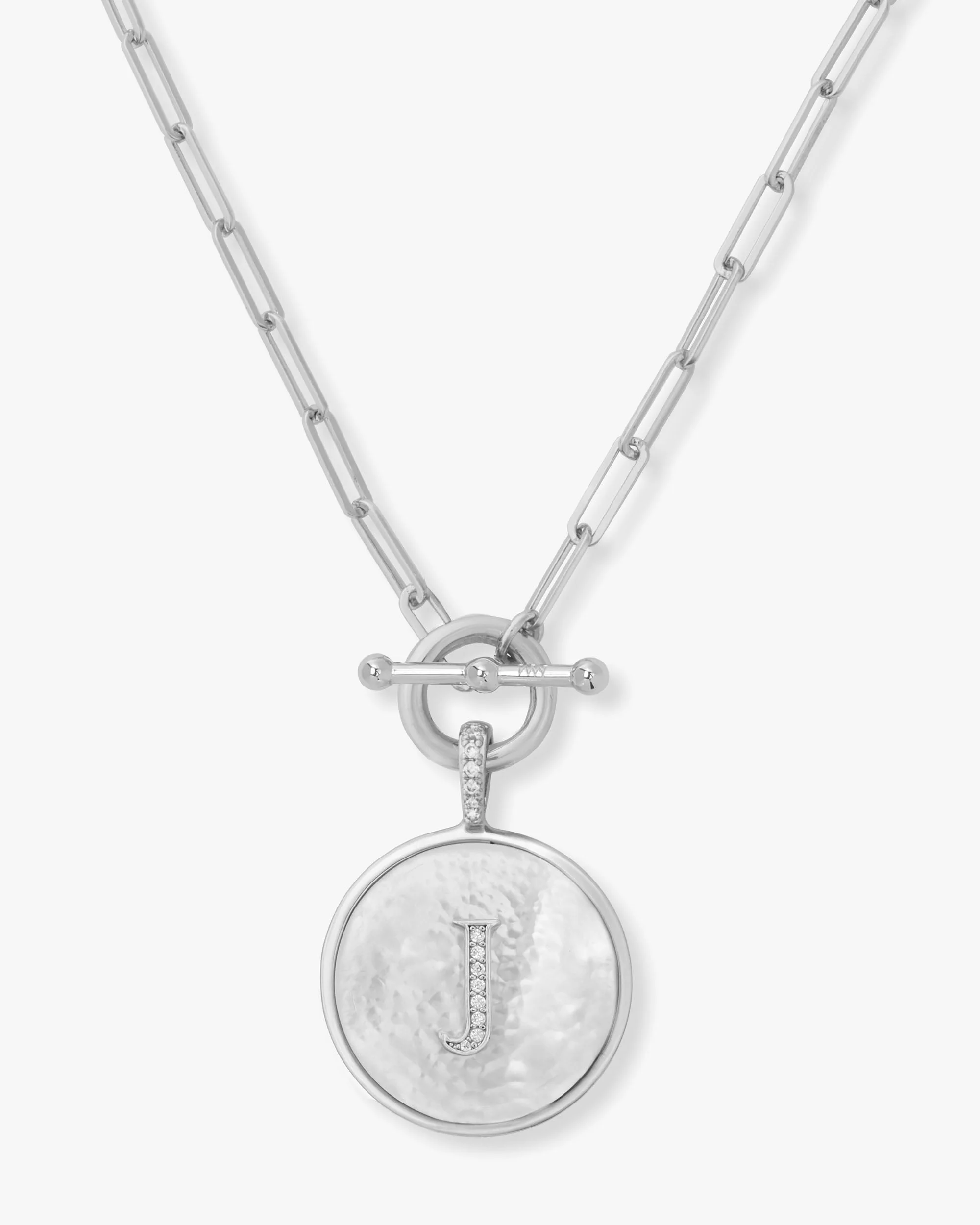 Love Letters Medallion Necklace 24mm - Silver - Image 10