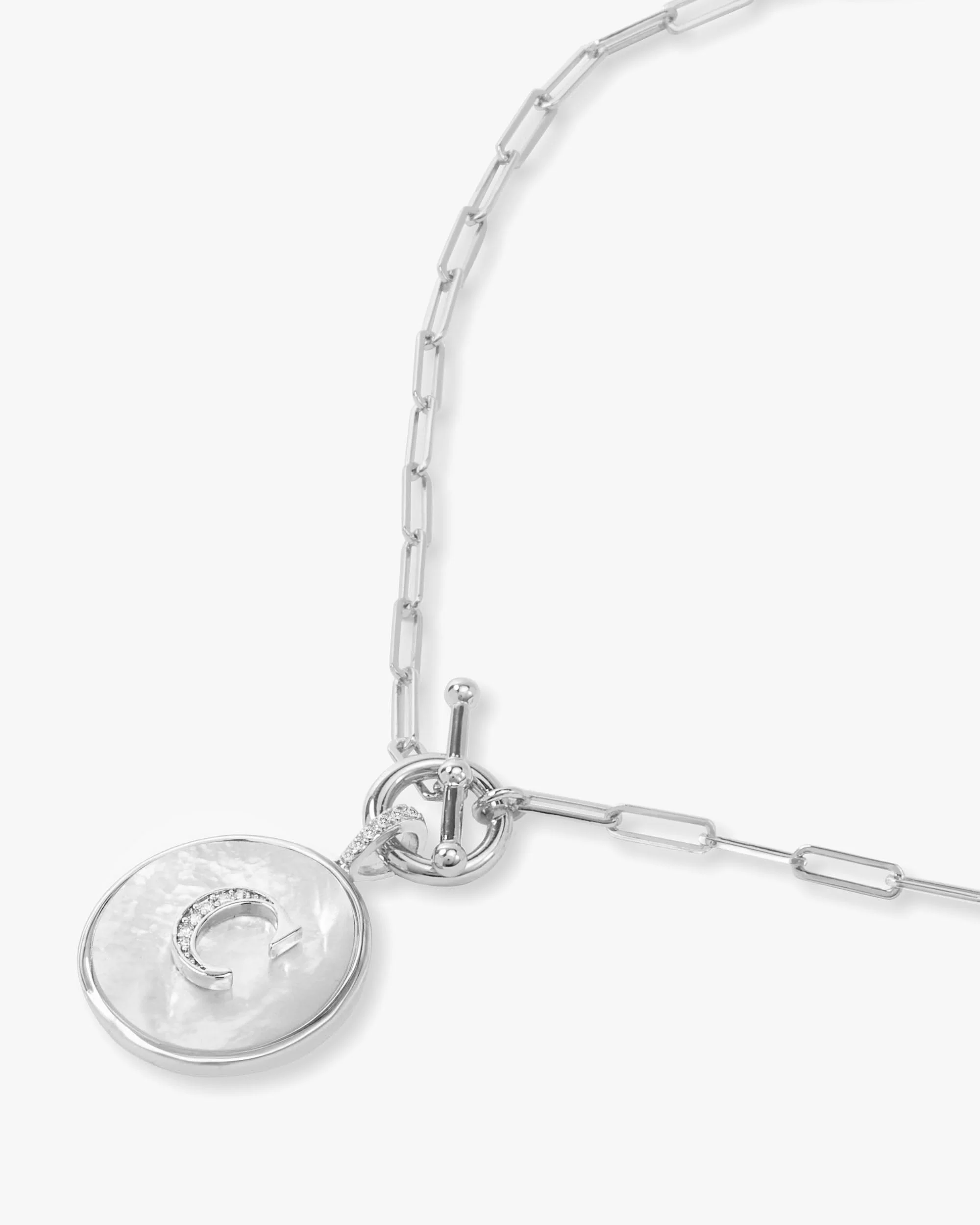 Love Letters Medallion Necklace 24mm - Silver - Image 30
