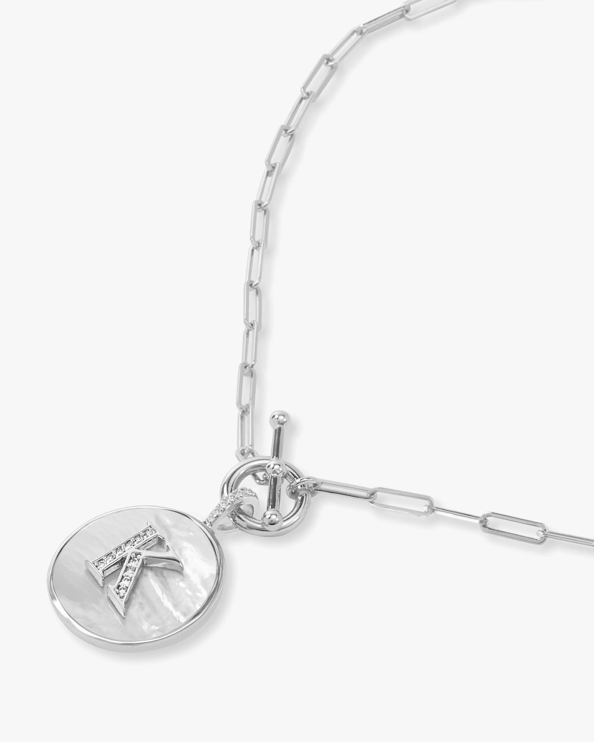 Love Letters Medallion Necklace 24mm - Silver - Image 38