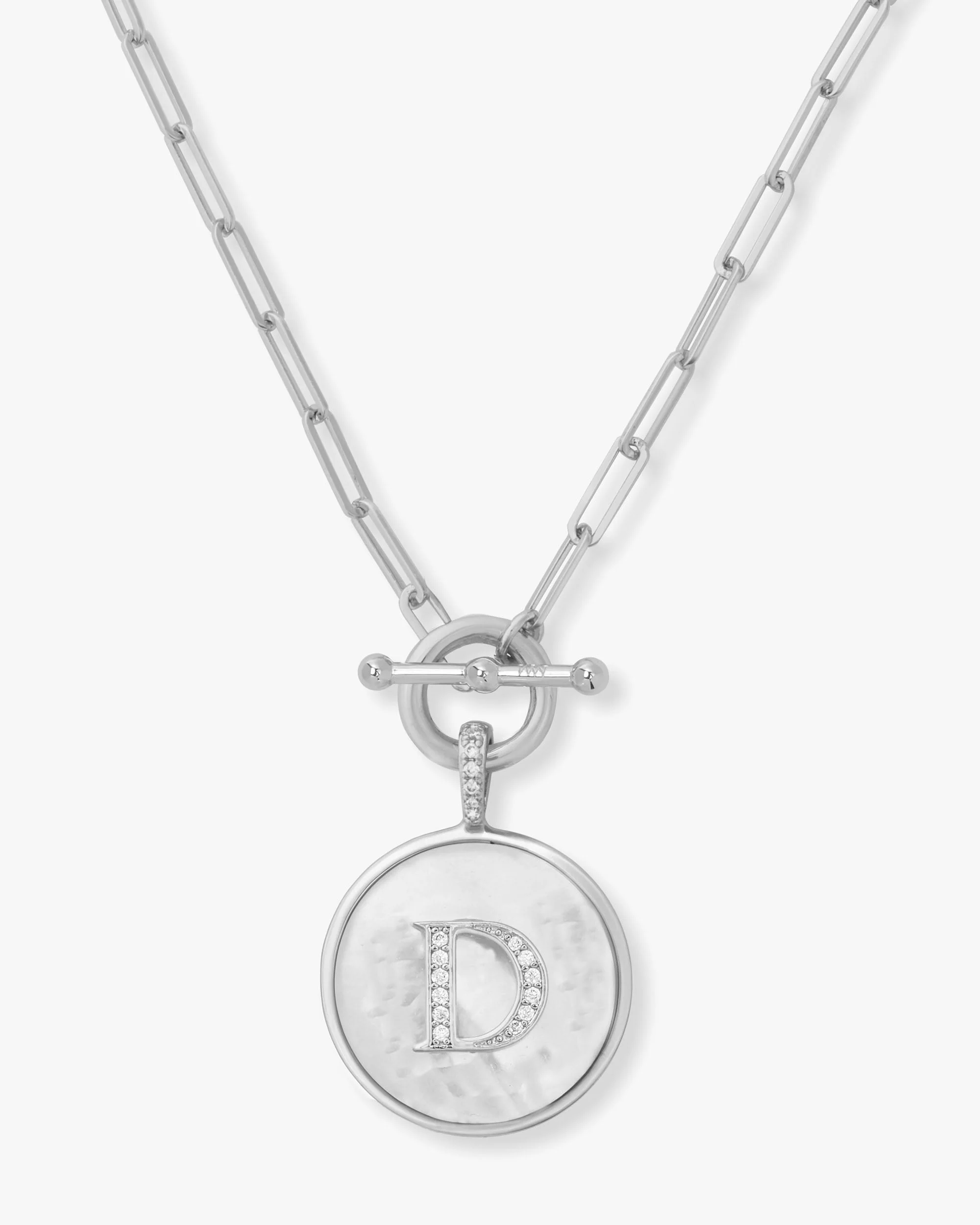 Love Letters Medallion Necklace 24mm - Silver - Image 4
