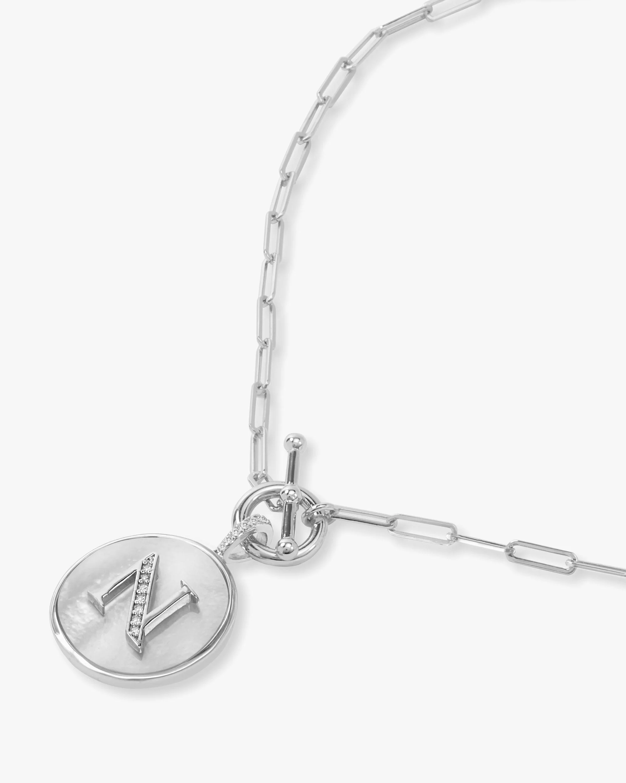 Love Letters Medallion Necklace 24mm - Silver - Image 41