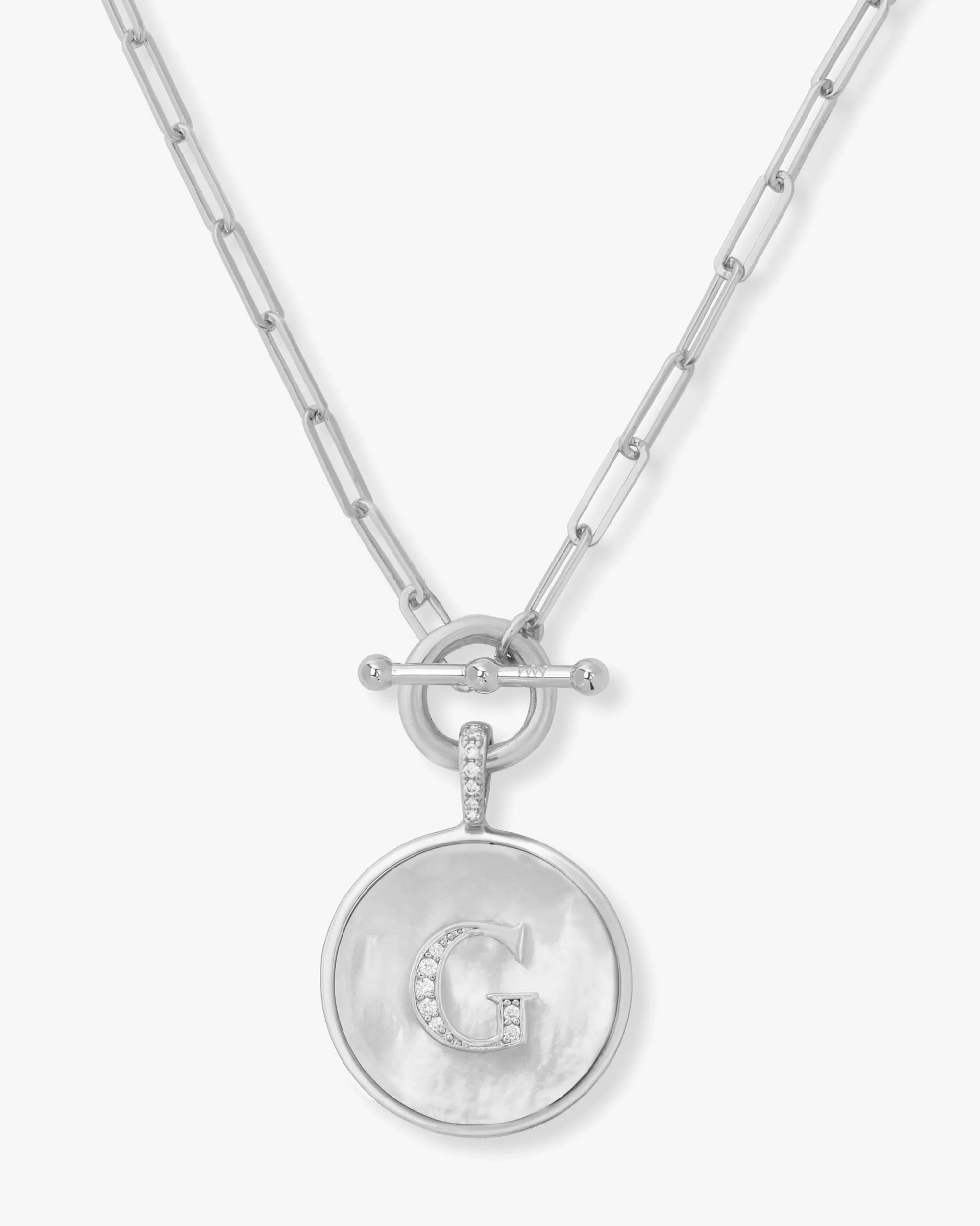 Love Letters Medallion Necklace 24mm - Silver - Image 7