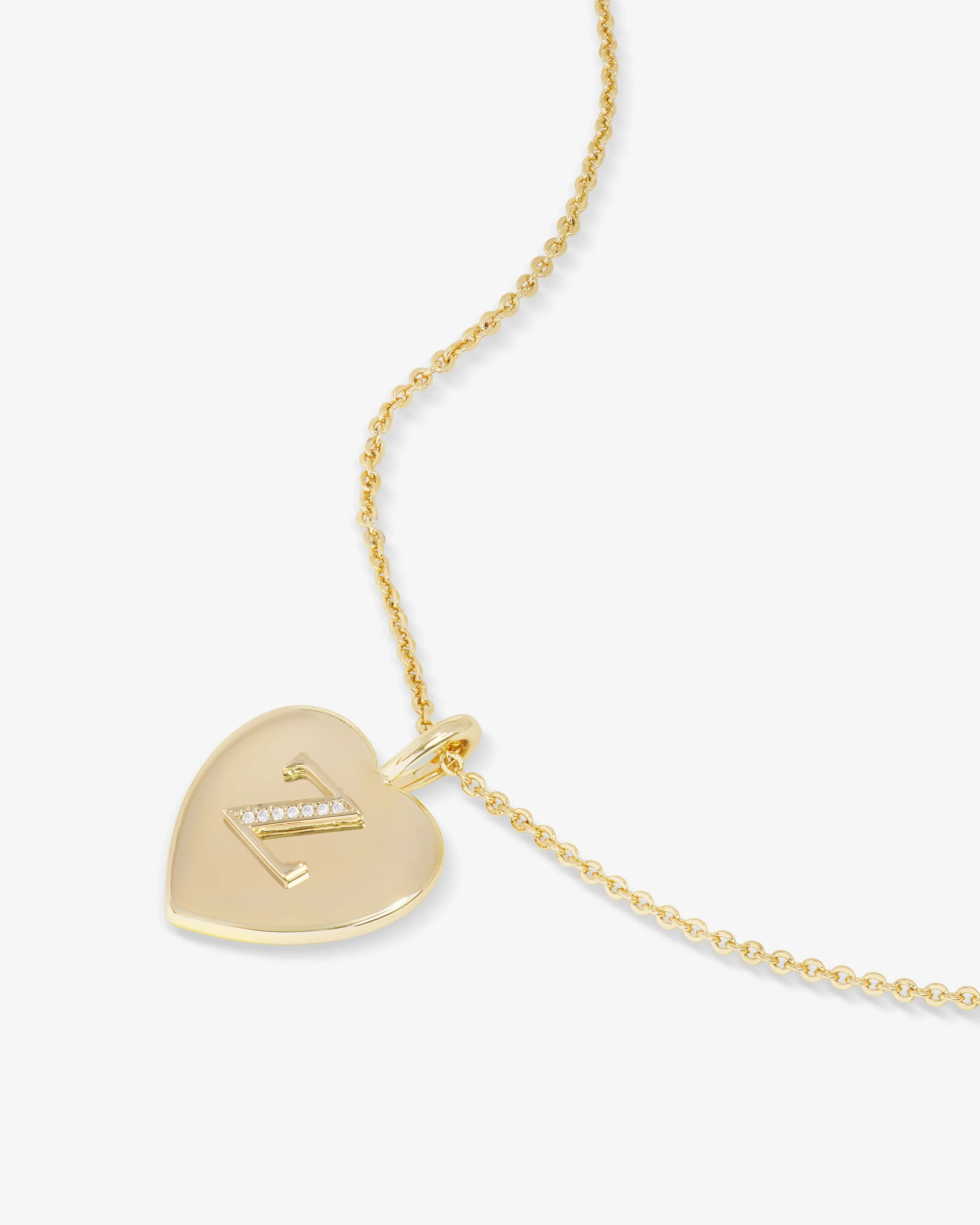 Love Letters Pendant Necklace - Gold|White Diamondettes - Image 53