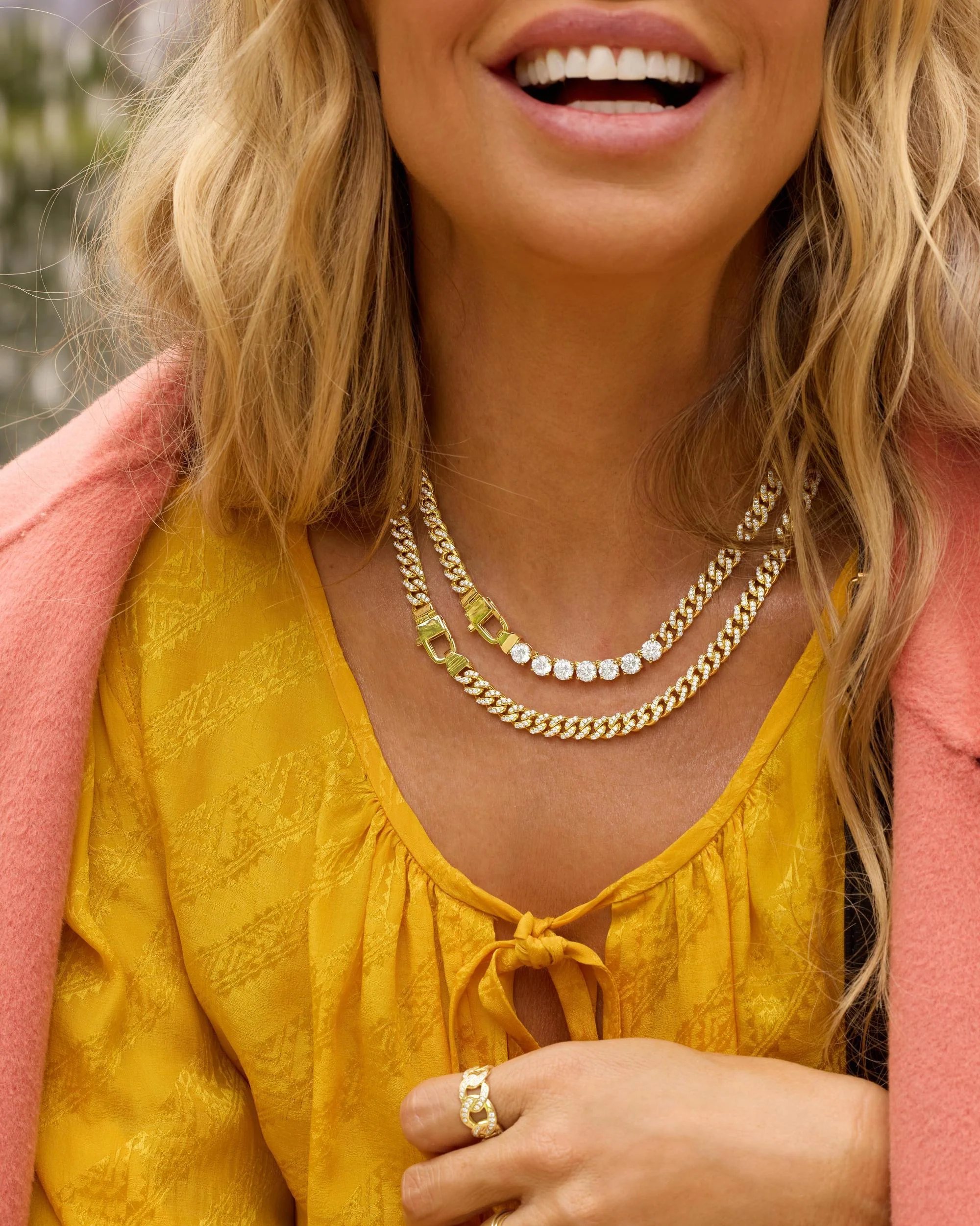 Pavé Julian Loves Diamonds Necklace 6.8mm - Silver|White Diamondettes - Image 10