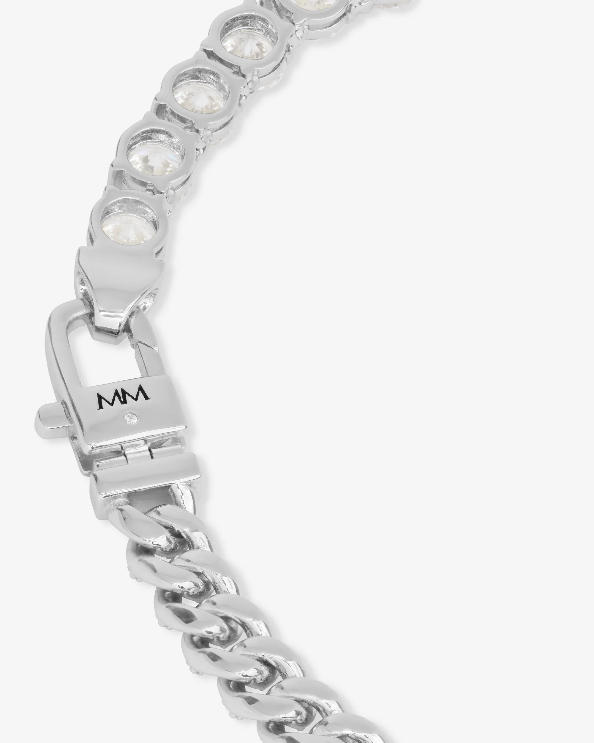 Pavé Julian Loves Diamonds Bracelet 6.8mm - Silver|White Diamondettes - Image 3