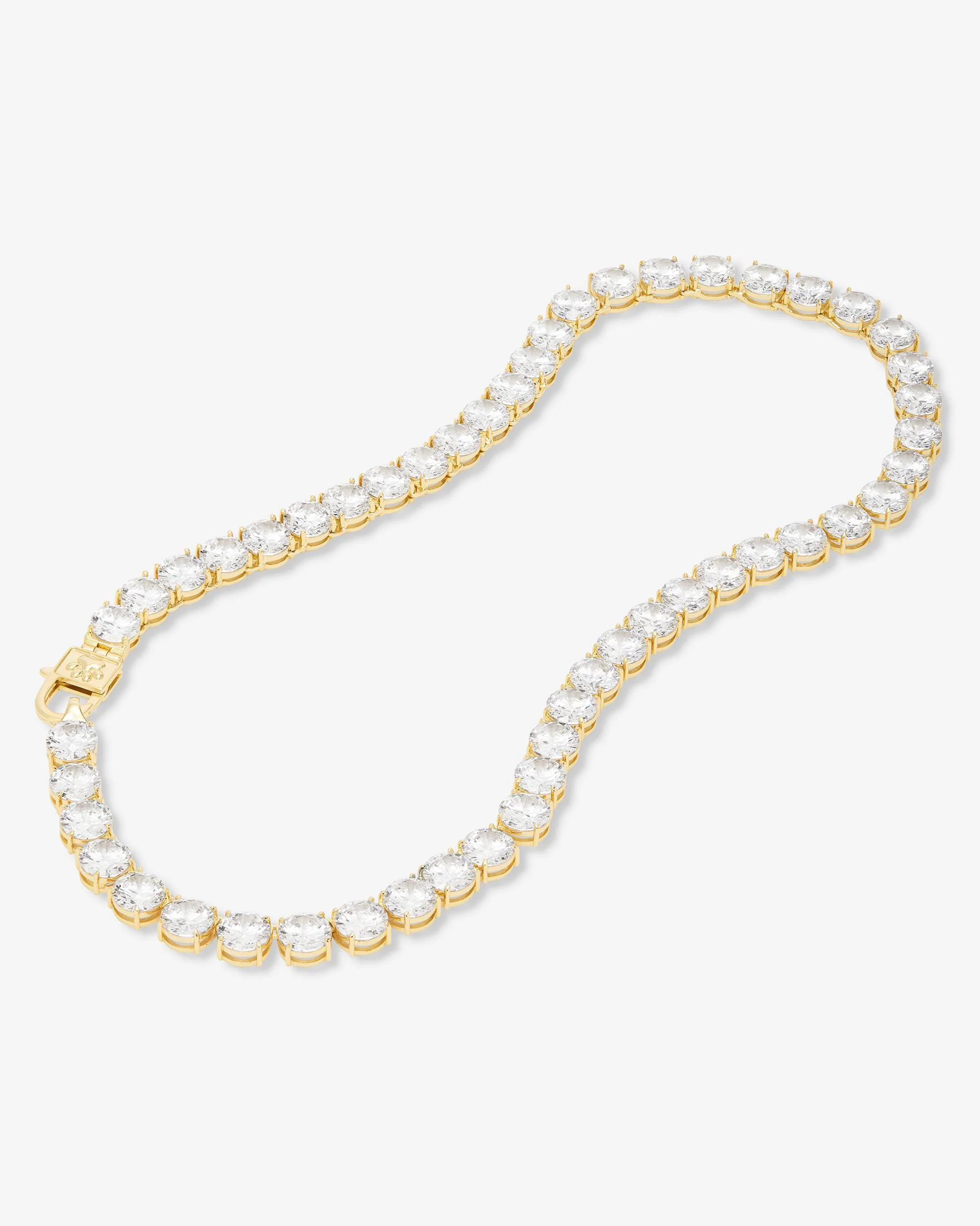 Royal Pet Tennis Necklace - Gold|White Diamondettes - Image 10