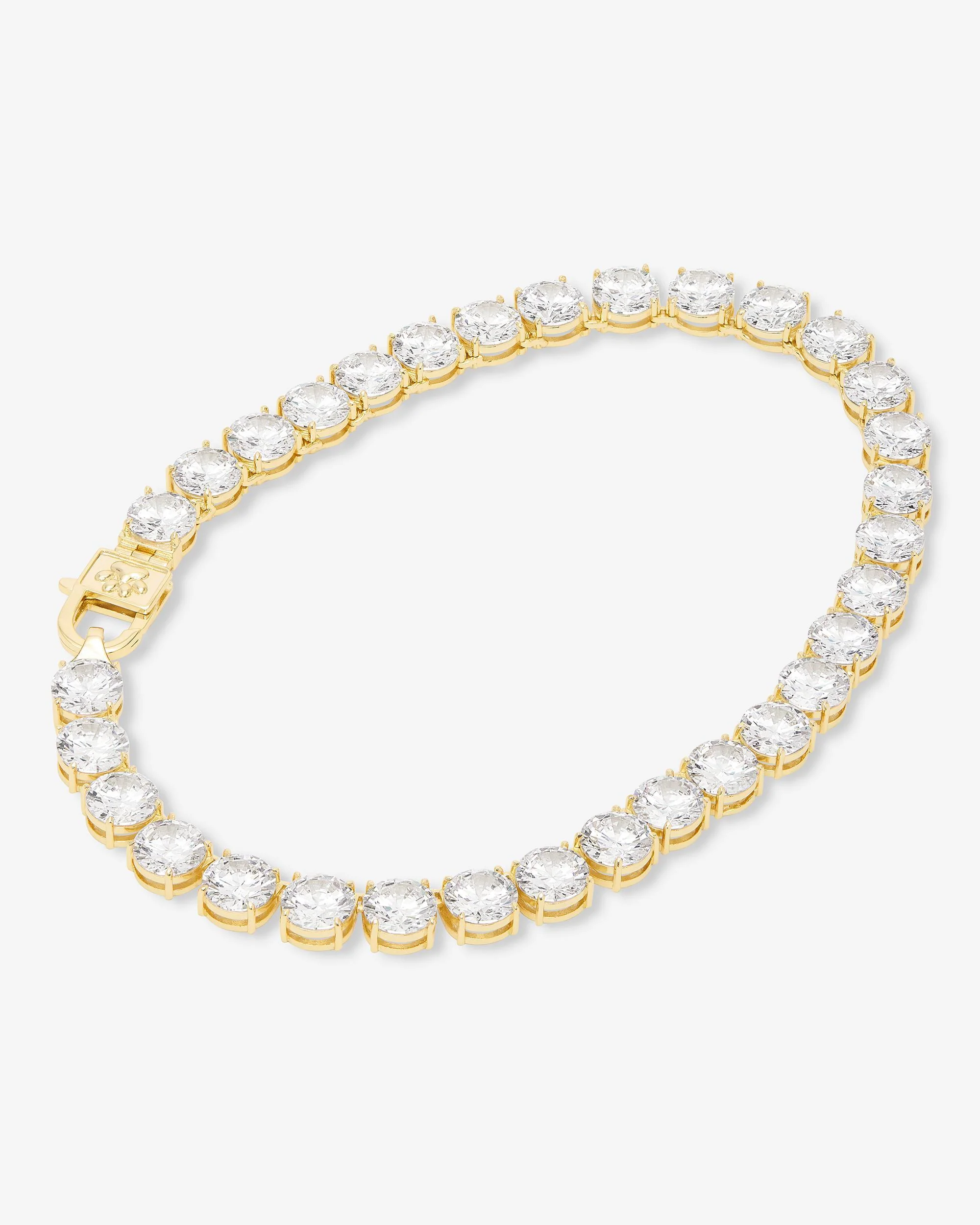Royal Pet Tennis Necklace - Gold|White Diamondettes - Image 4