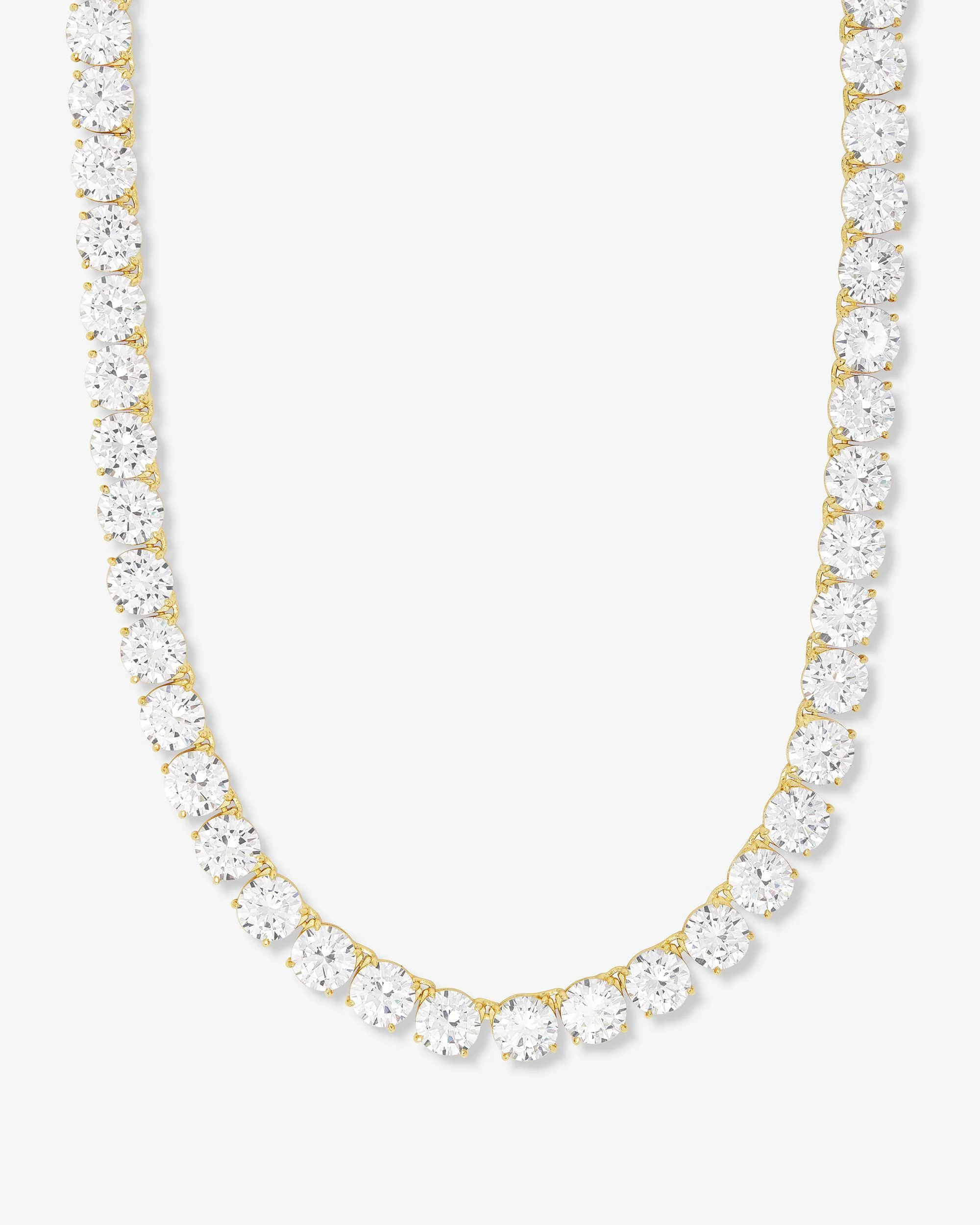 Royal Pet Tennis Necklace - Gold|White Diamondettes - Image 5