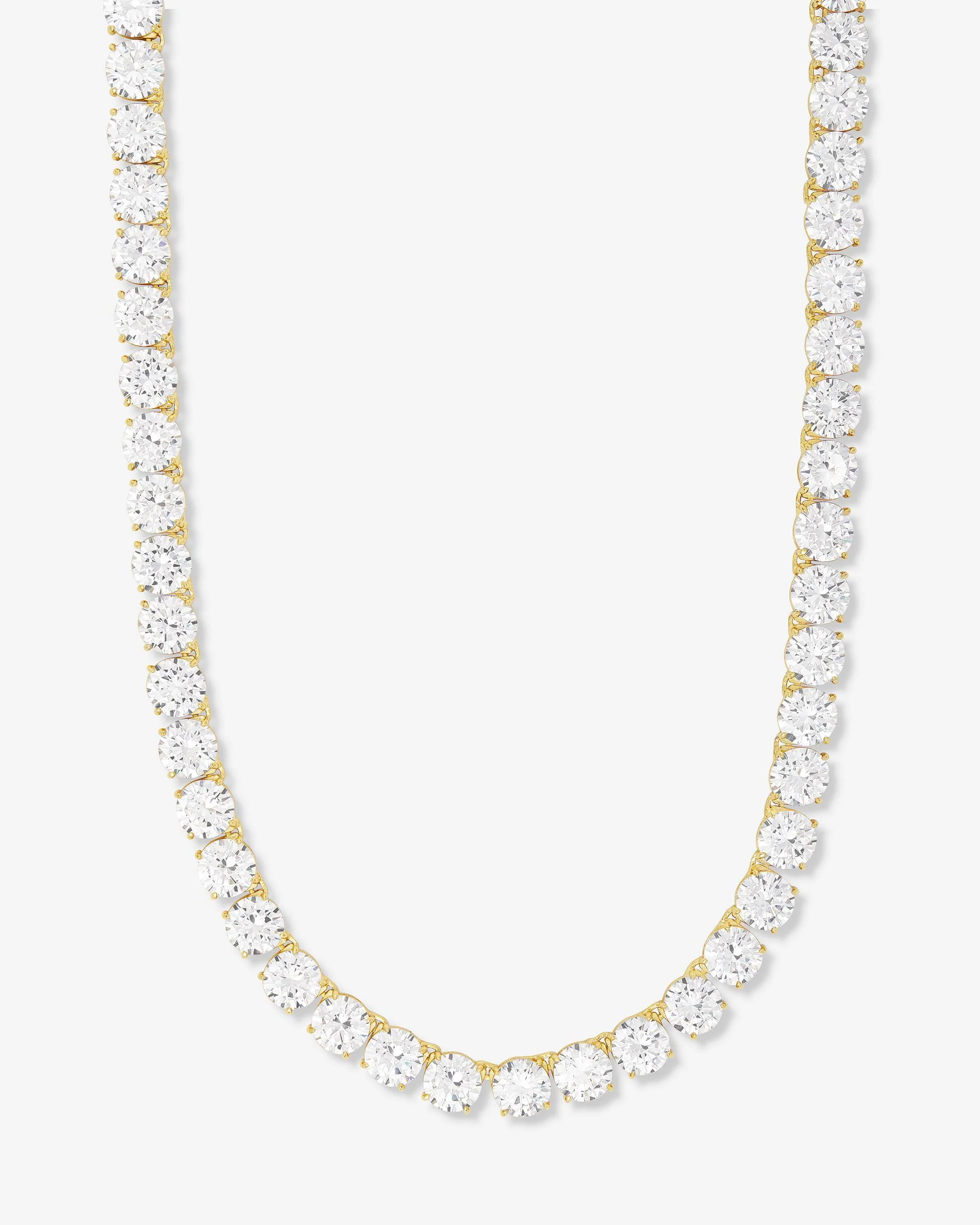 Royal Pet Tennis Necklace - Gold|White Diamondettes - Image 8