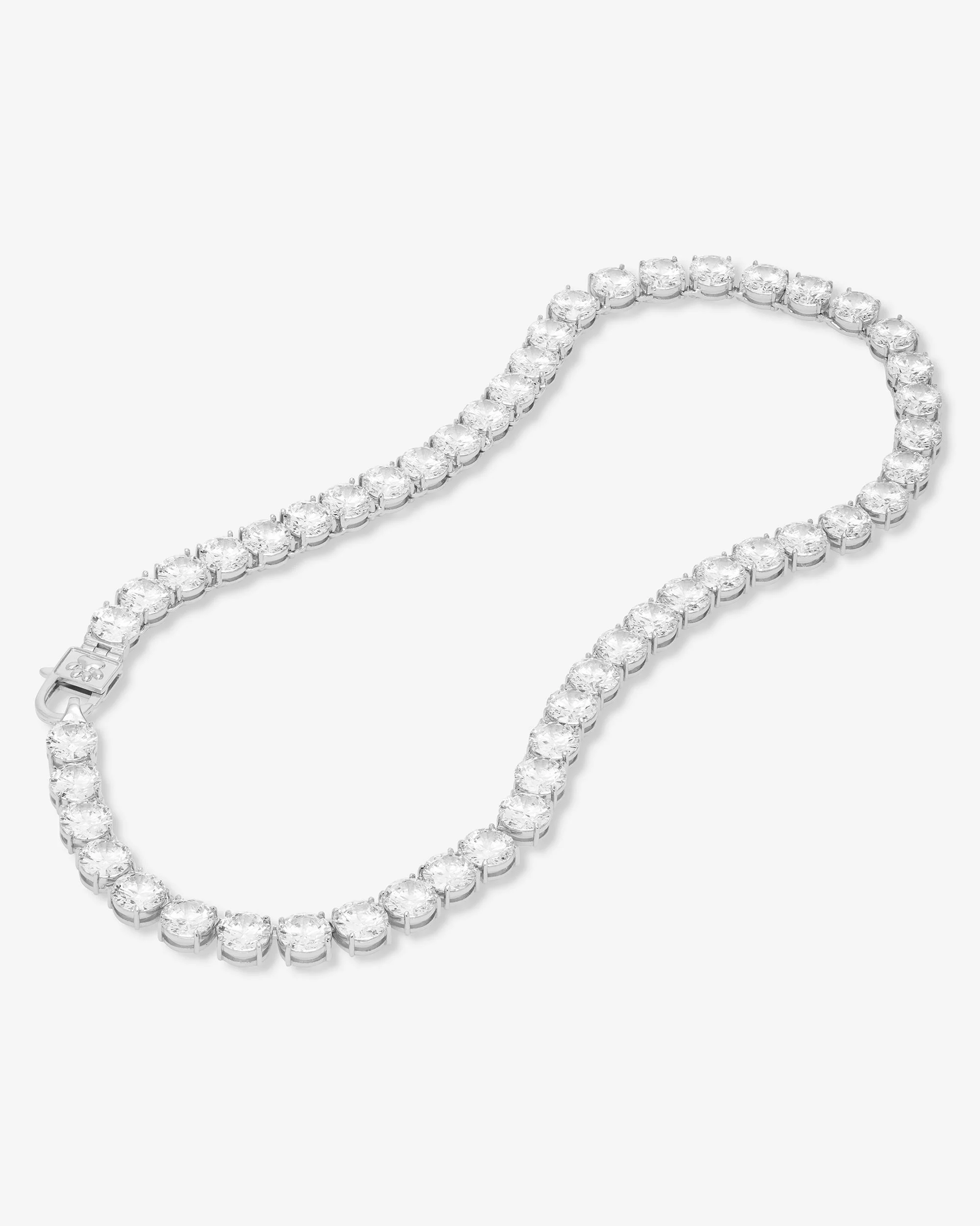 Royal Pet Tennis Necklace - Silver|White Diamondettes - Image 10