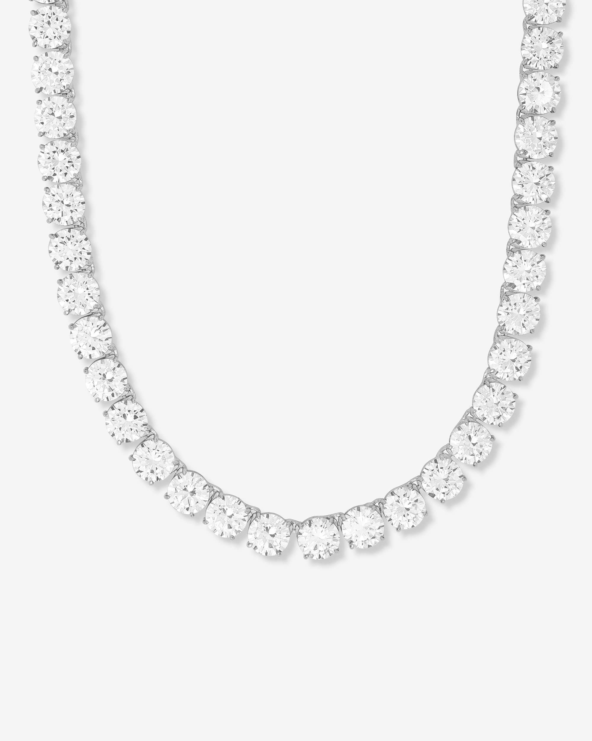 Royal Pet Tennis Necklace - Silver|White Diamondettes - Image 2