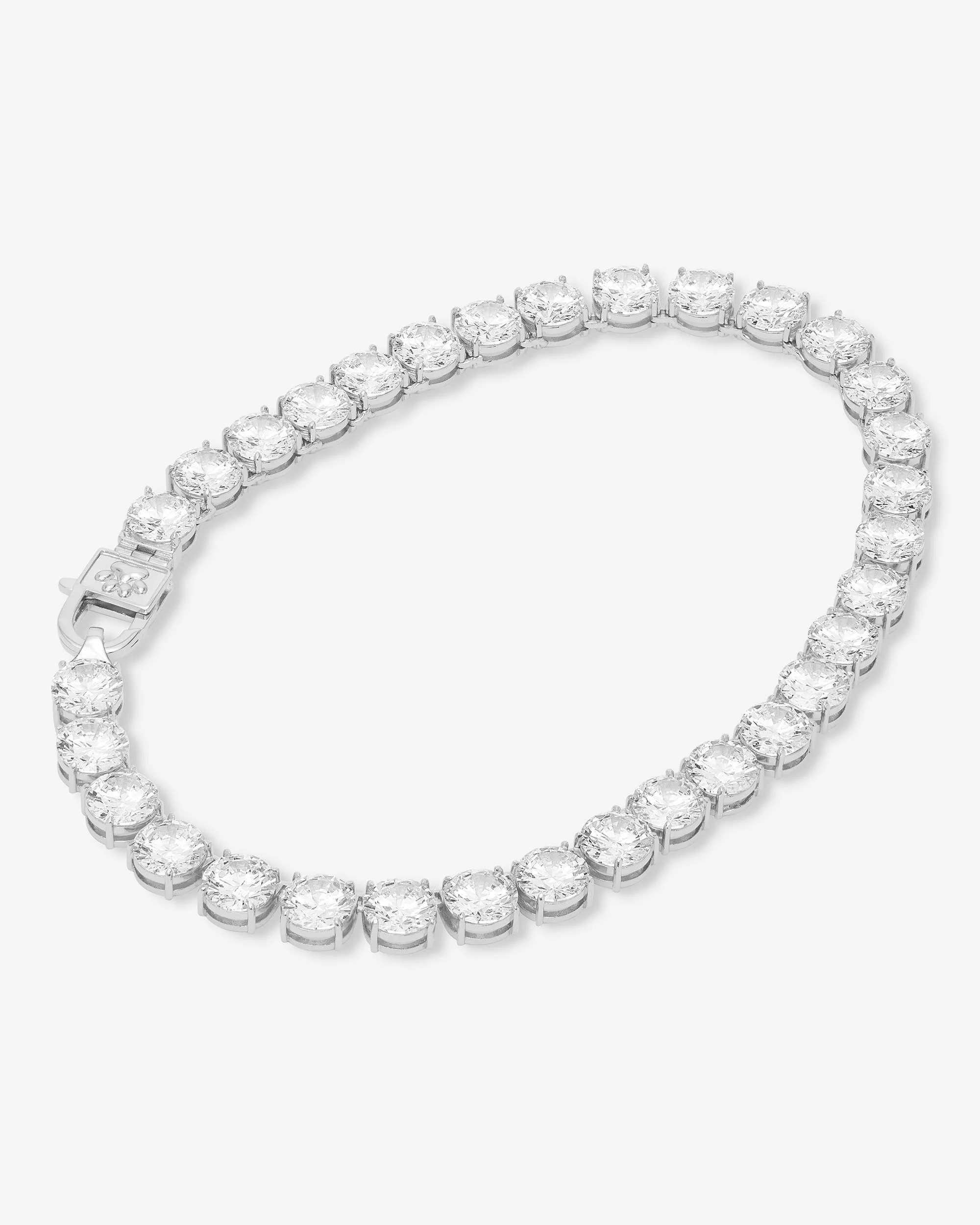 Royal Pet Tennis Necklace - Silver|White Diamondettes - Image 4