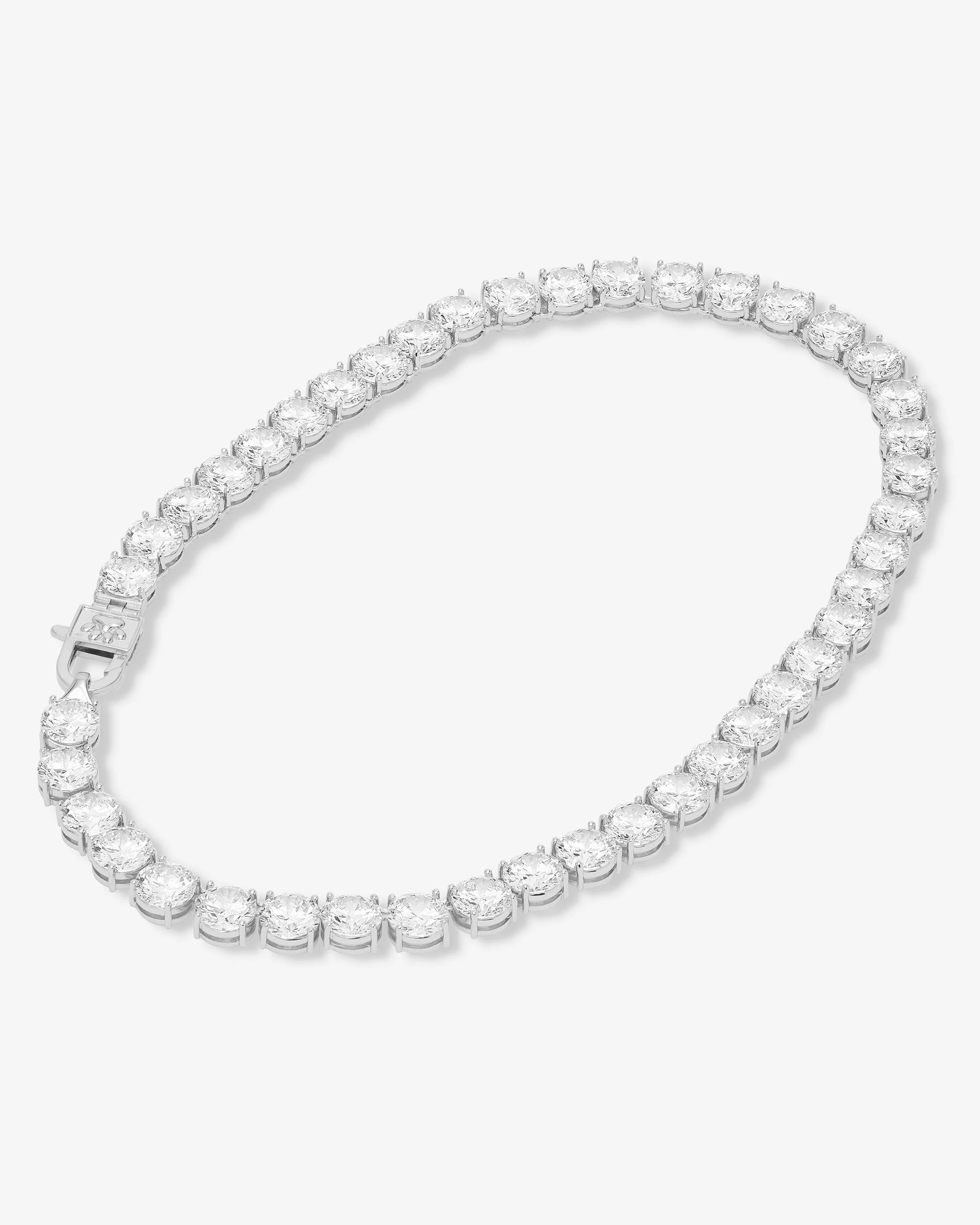 Royal Pet Tennis Necklace - Silver|White Diamondettes - Image 7