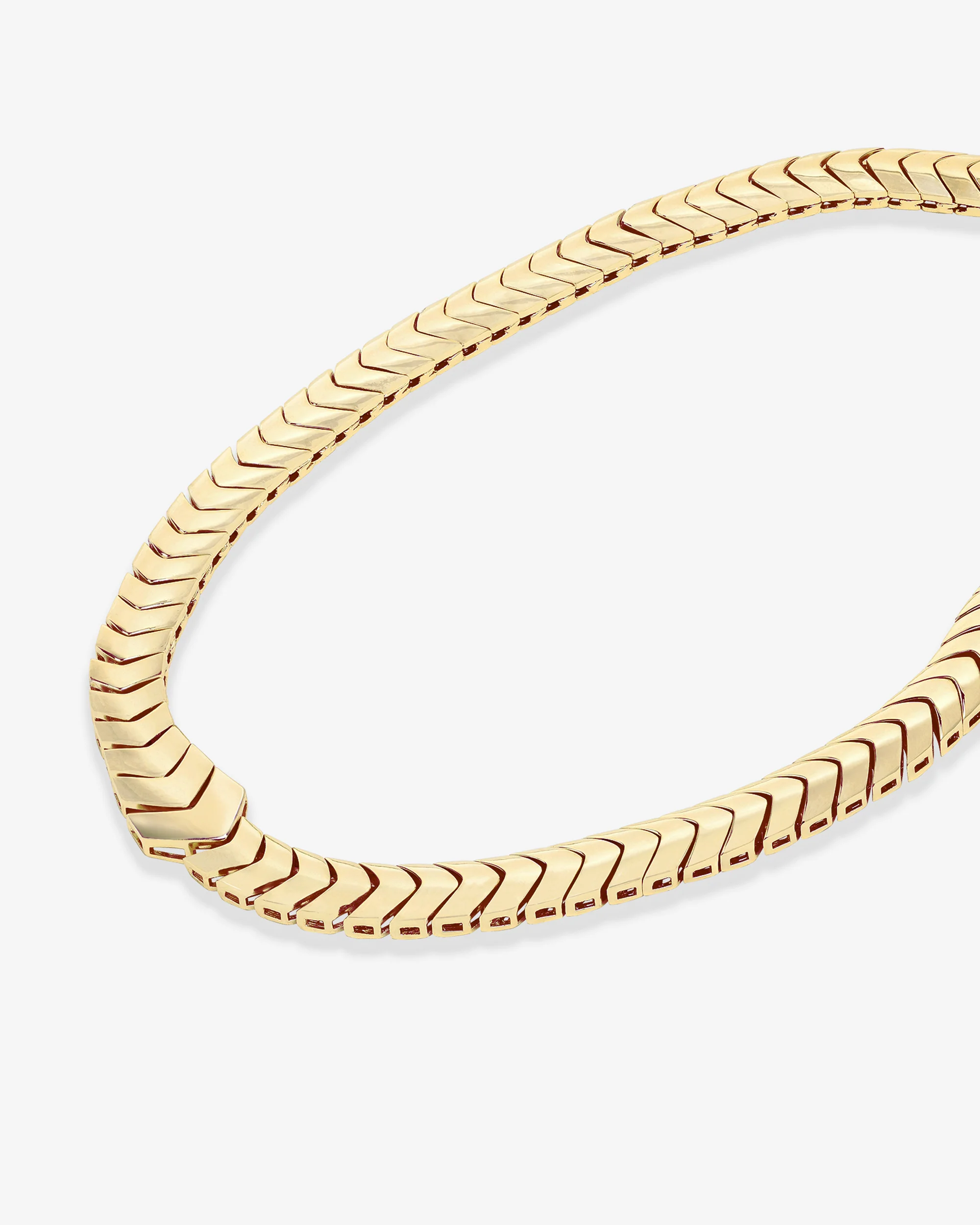 Serpent Herringbone Collar - Gold - Image 4