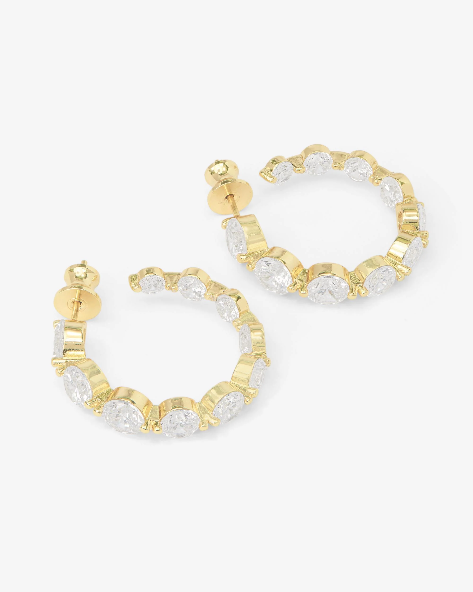 She's an Icon Hoops 1" - Gold|White Diamondettes - Image 3