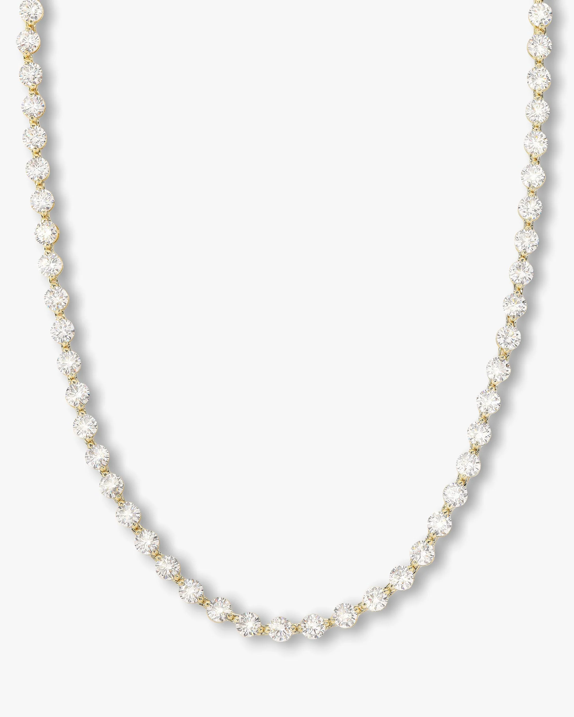 She's an Icon Tennis Necklace 6mm - Gold|White Diamondettes