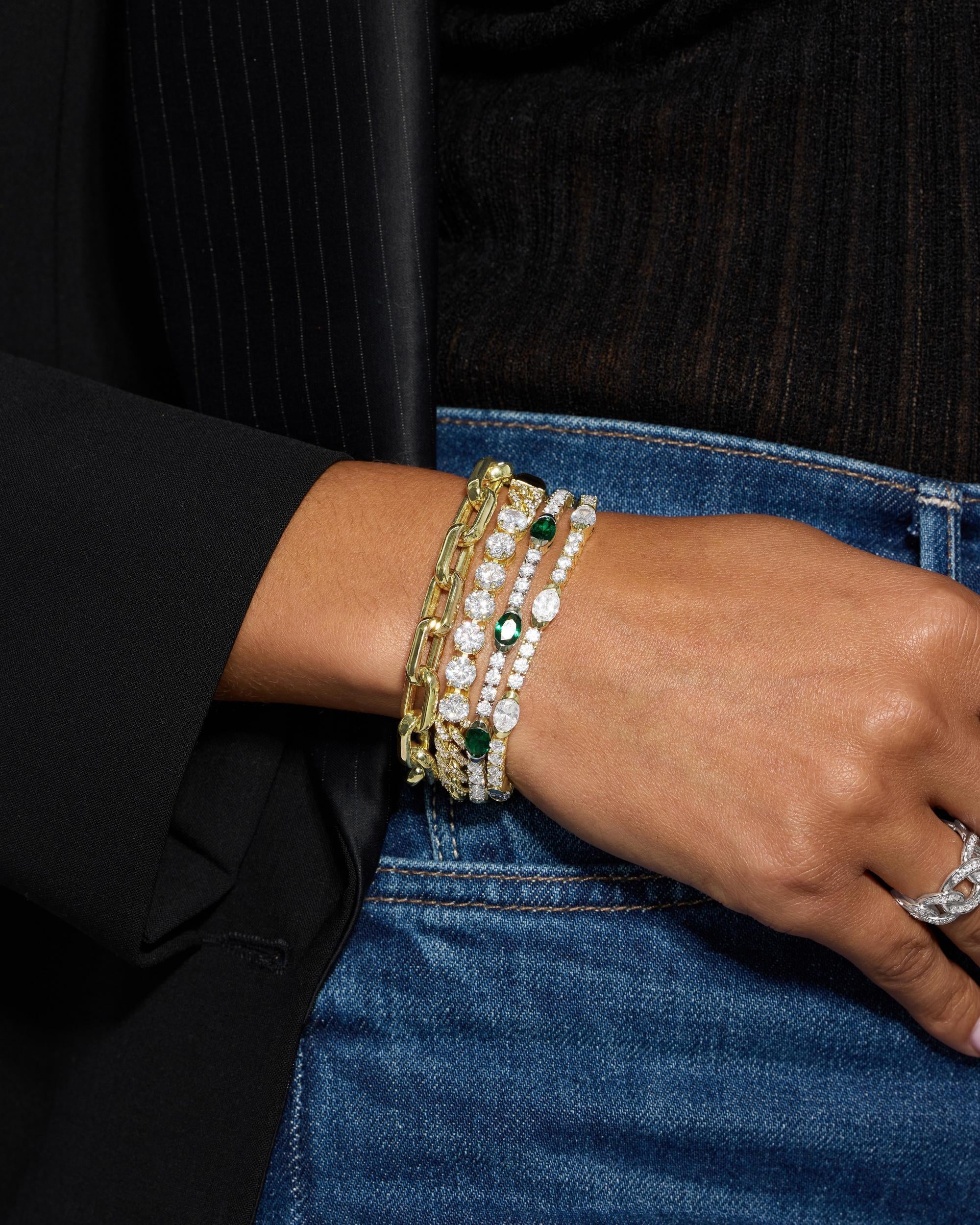 The Maven Tennis Bracelet 3mm - Gold|White Diamondettes - Image 4
