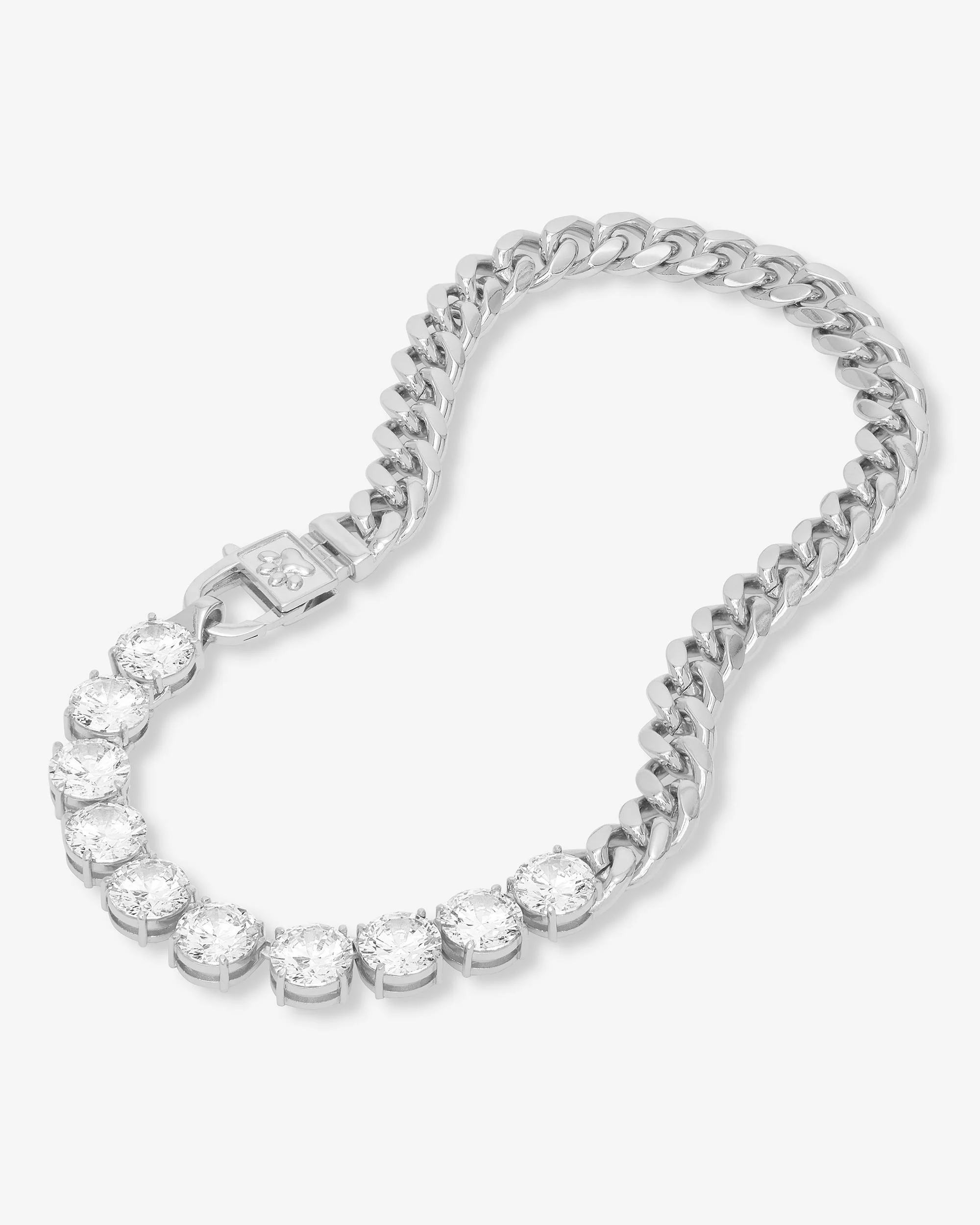 Thor Loves Diamonds Pet Necklace - Silver|White Diamondettes - Image 4