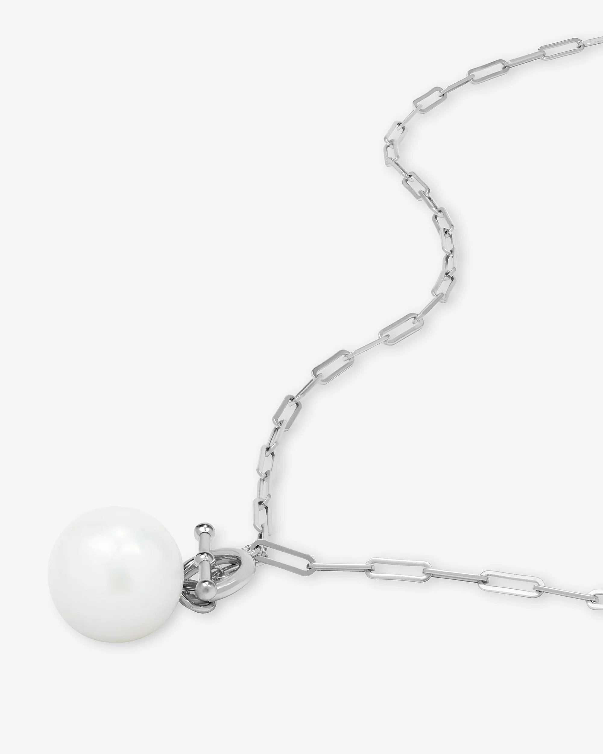 XL Life's a Ball Pearl Pendant Necklace - Silver - Image 3