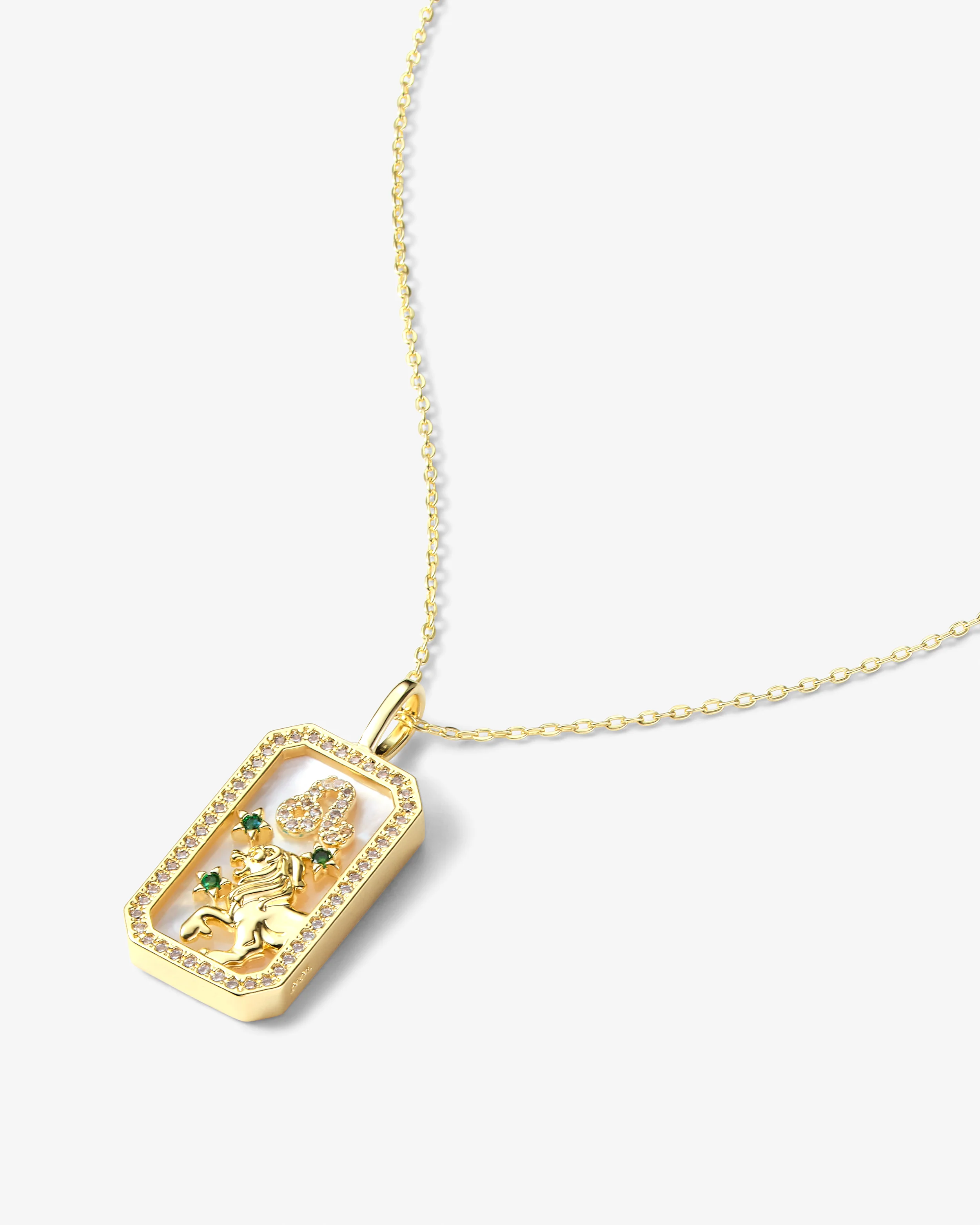 Zodiac Amulet Necklace - Gold - Image 15