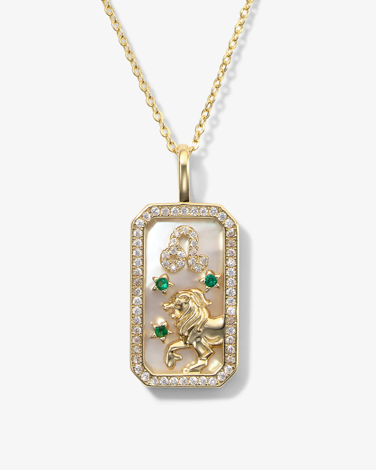 Zodiac Amulet Necklace - Gold - Image 2